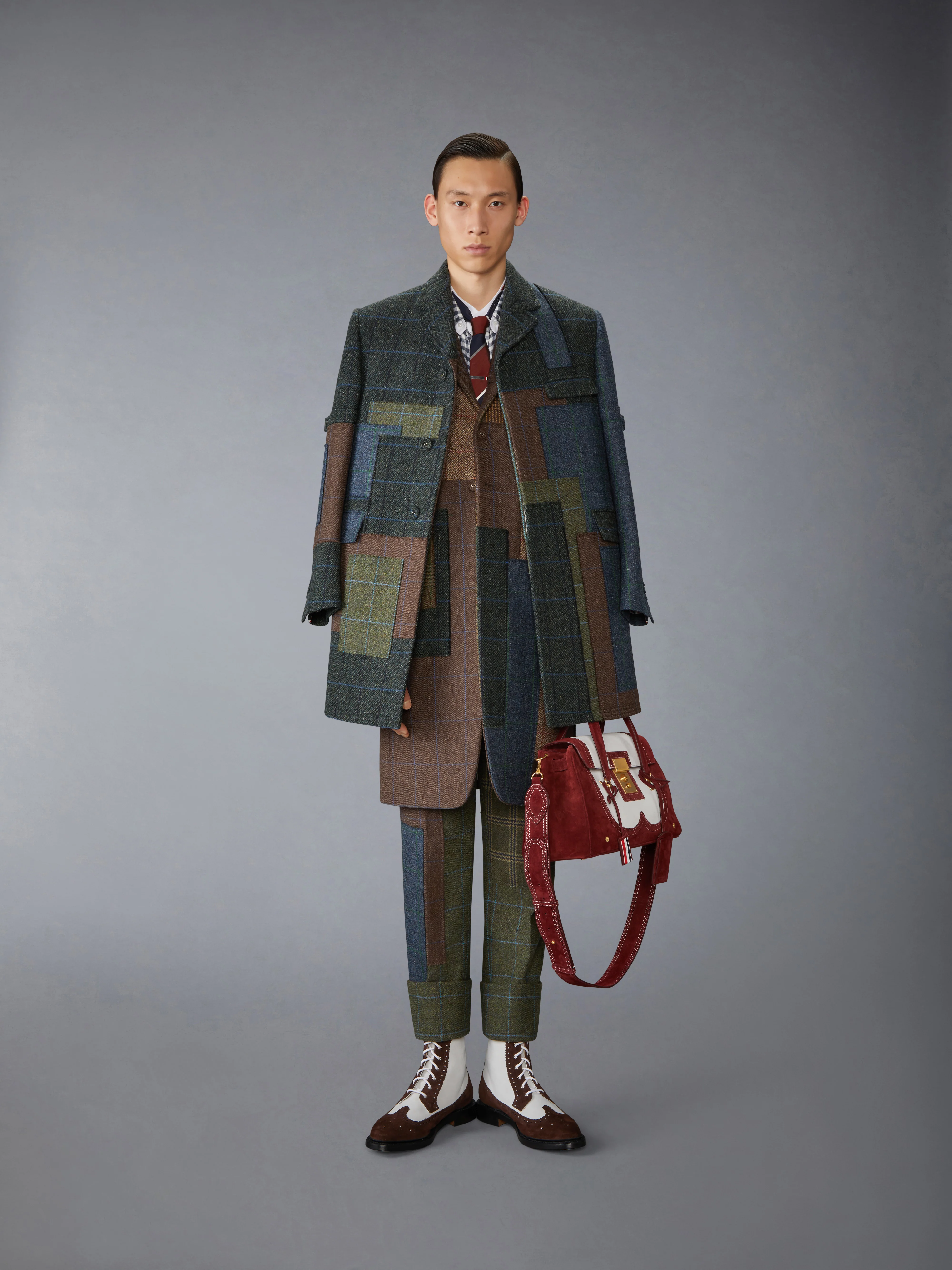 HUNTING TWEED CHESTERFIELD ARMBAND JACKET - Image 3