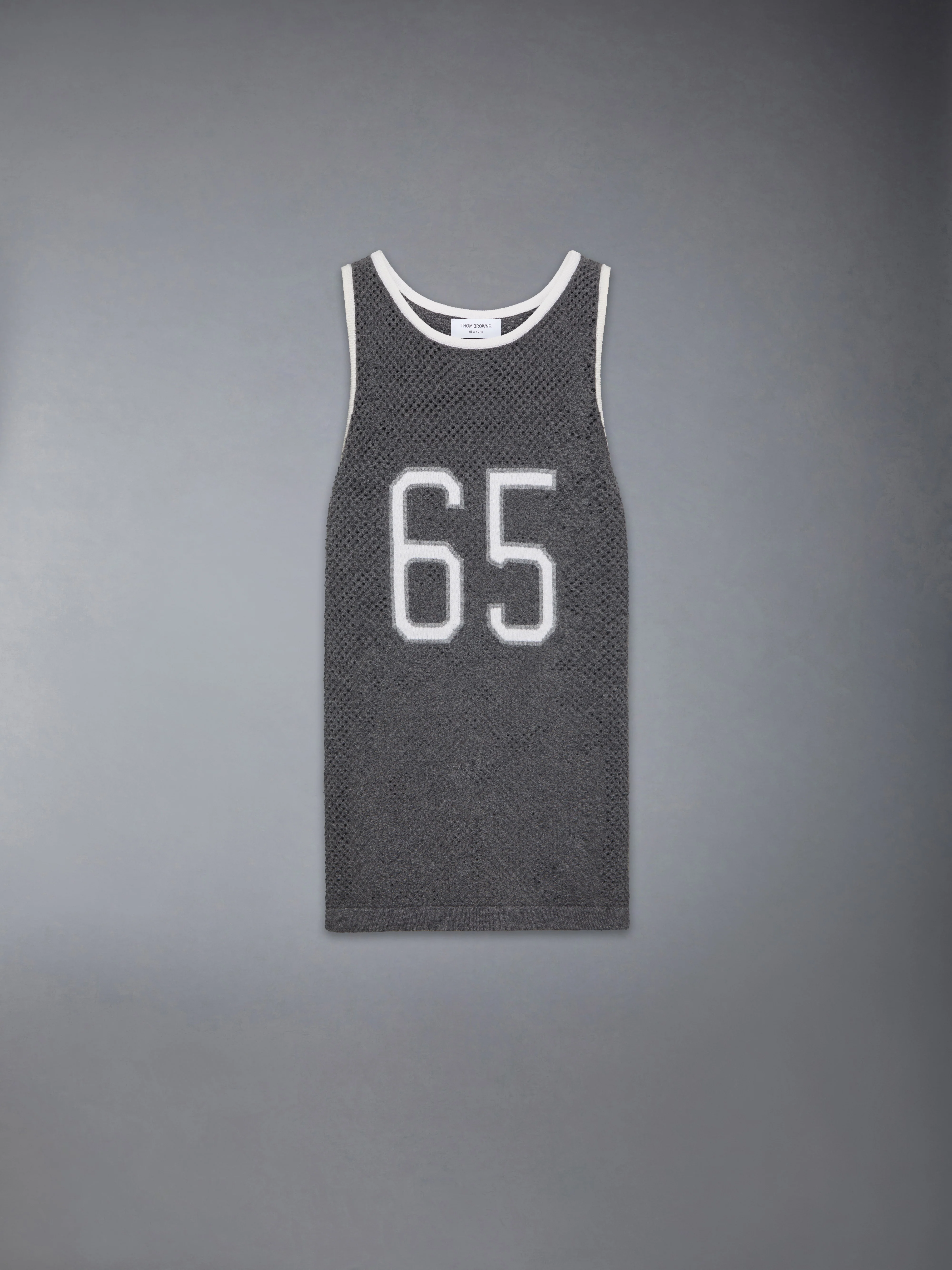 INTARSIA CASHMERE MESH BASKETBALL JERSEY - Image 11