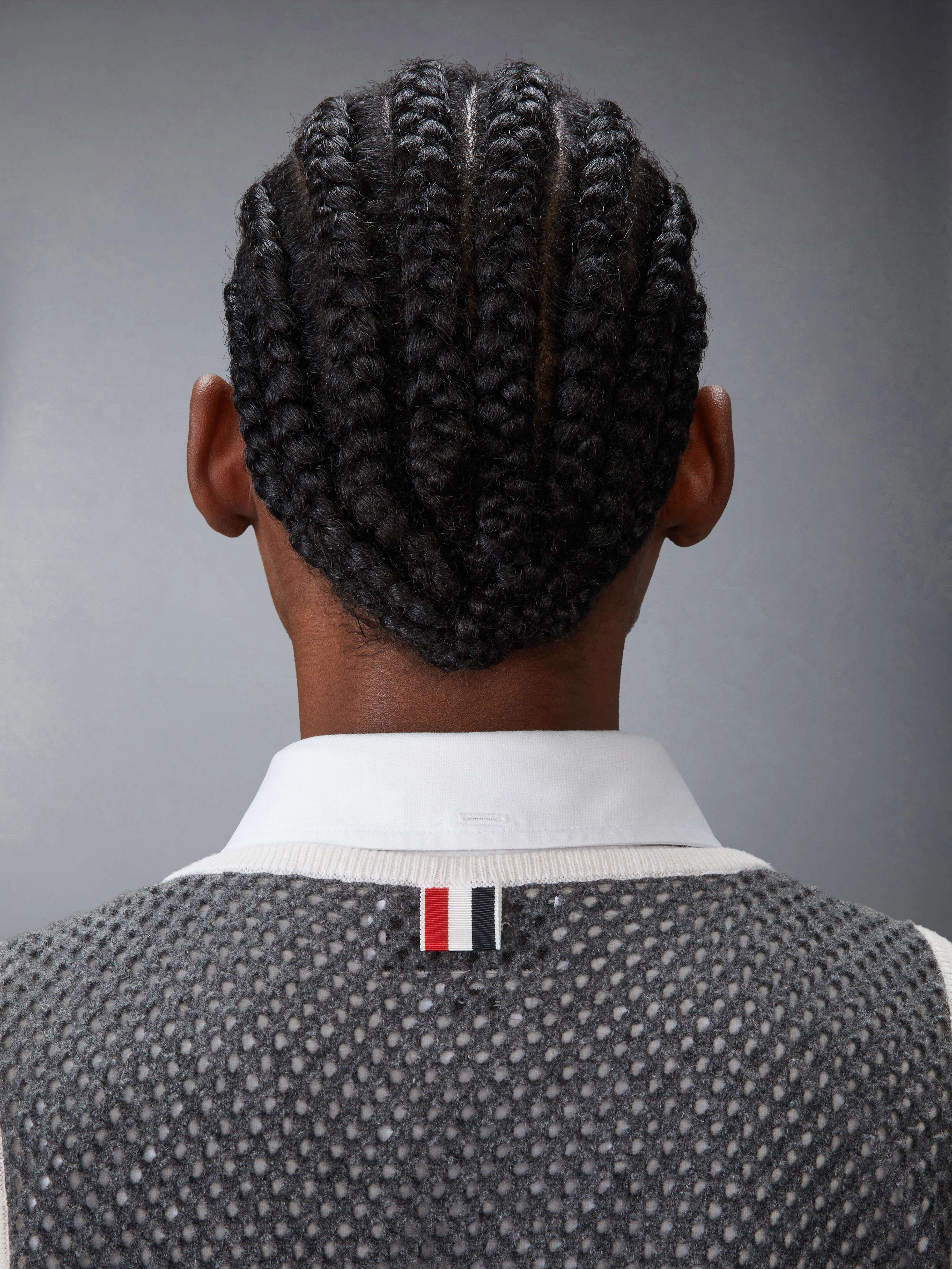 INTARSIA CASHMERE MESH BASKETBALL JERSEY - Image 9