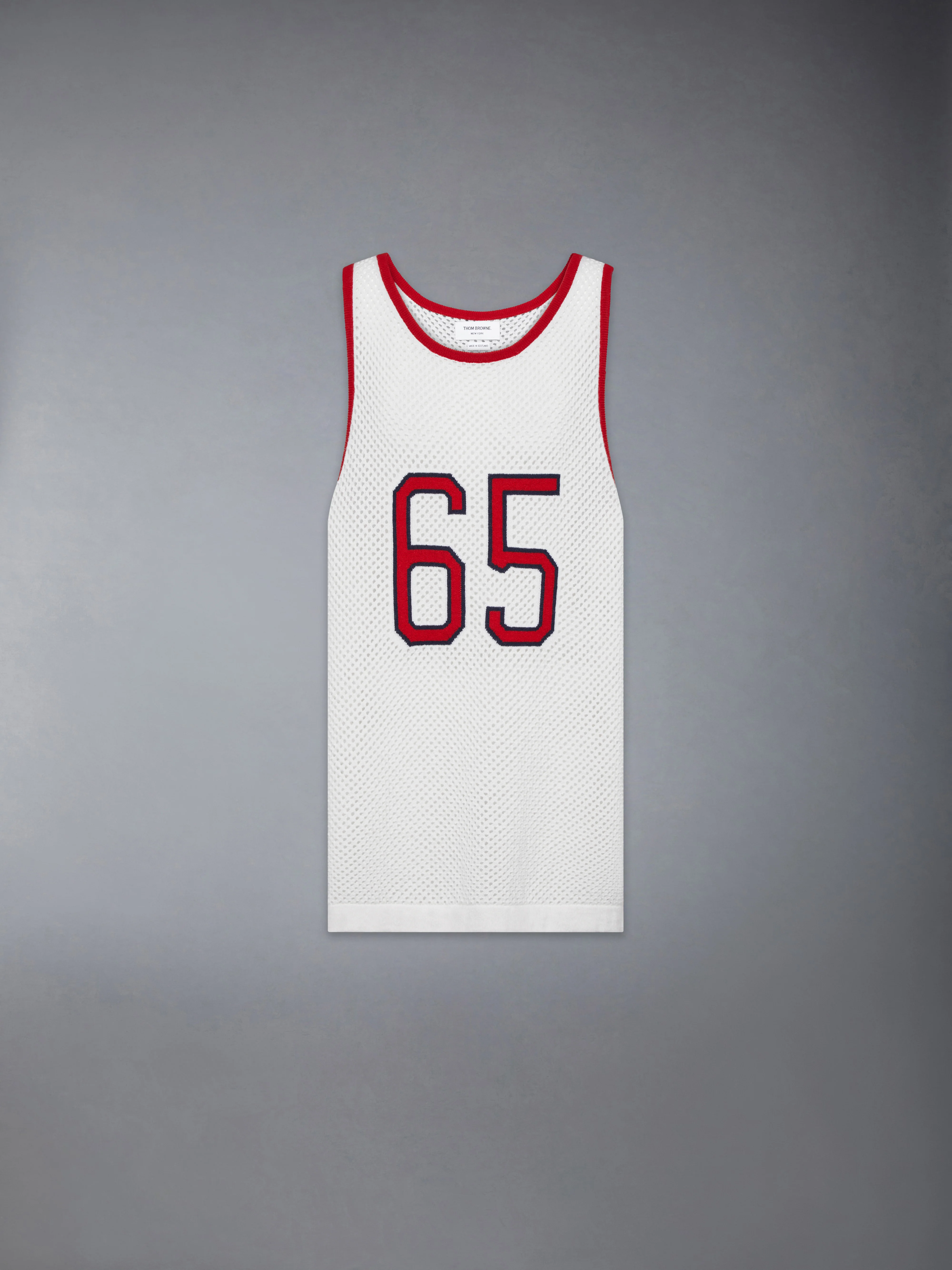 INTARSIA CASHMERE MESH BASKETBALL JERSEY - Image 11