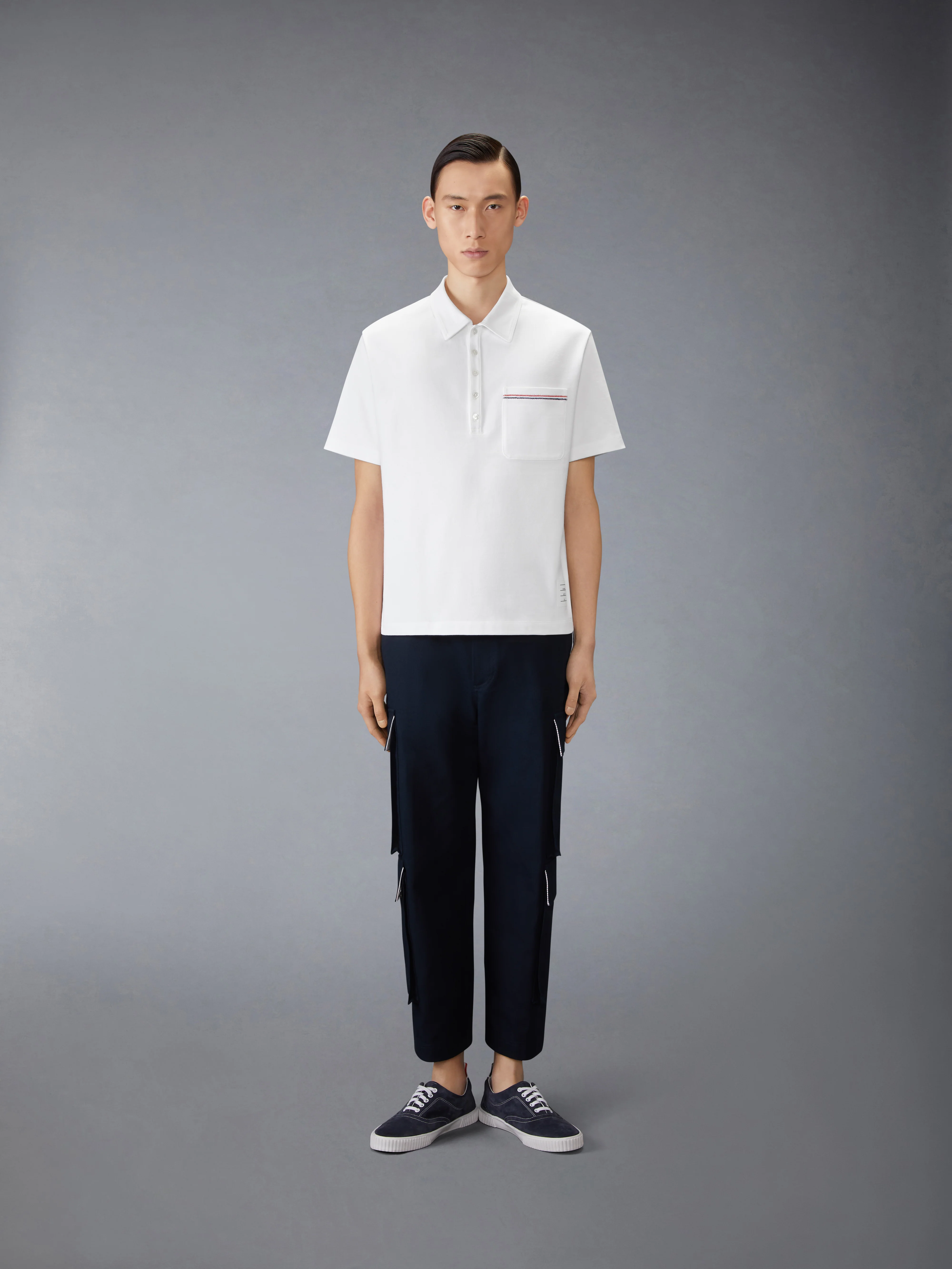 JERSEY RWB STRIPE OVERSIZED POLO - Image 3