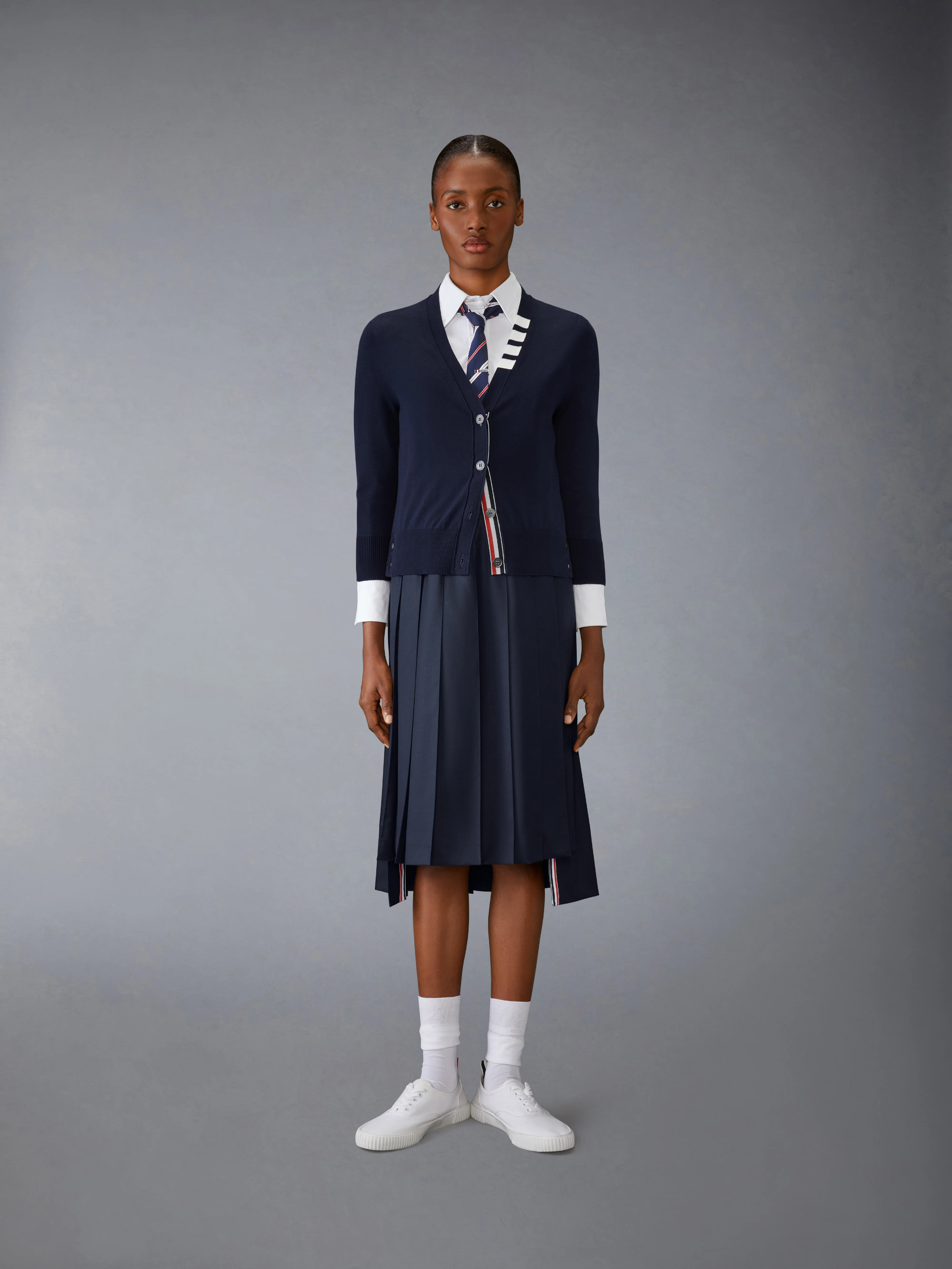 JERSEY STITCH 4-BAR CARDIGAN - Image 3