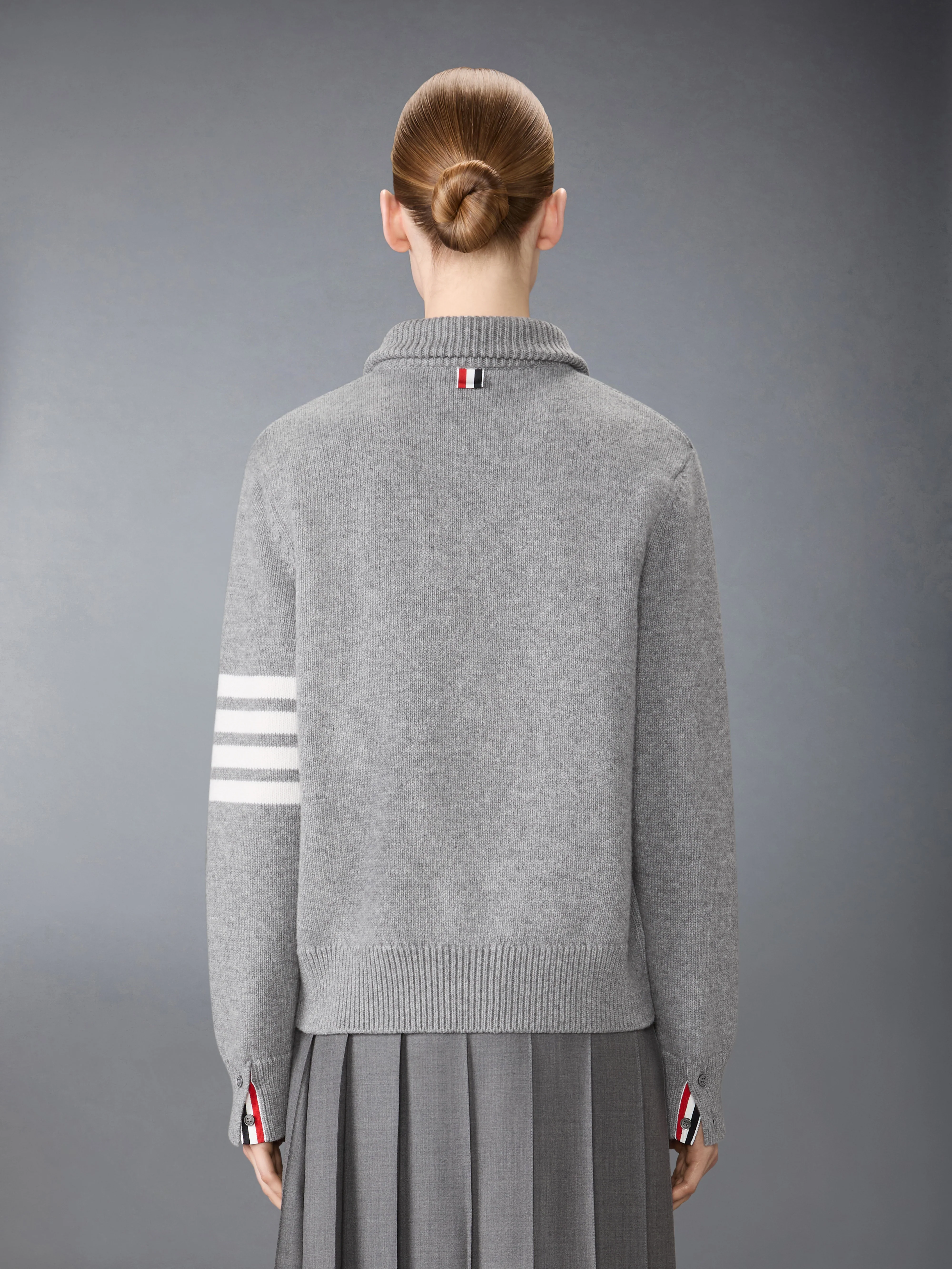 JERSEY STITCH MERINO WOOL 4-BAR PULLOVER - Image 2