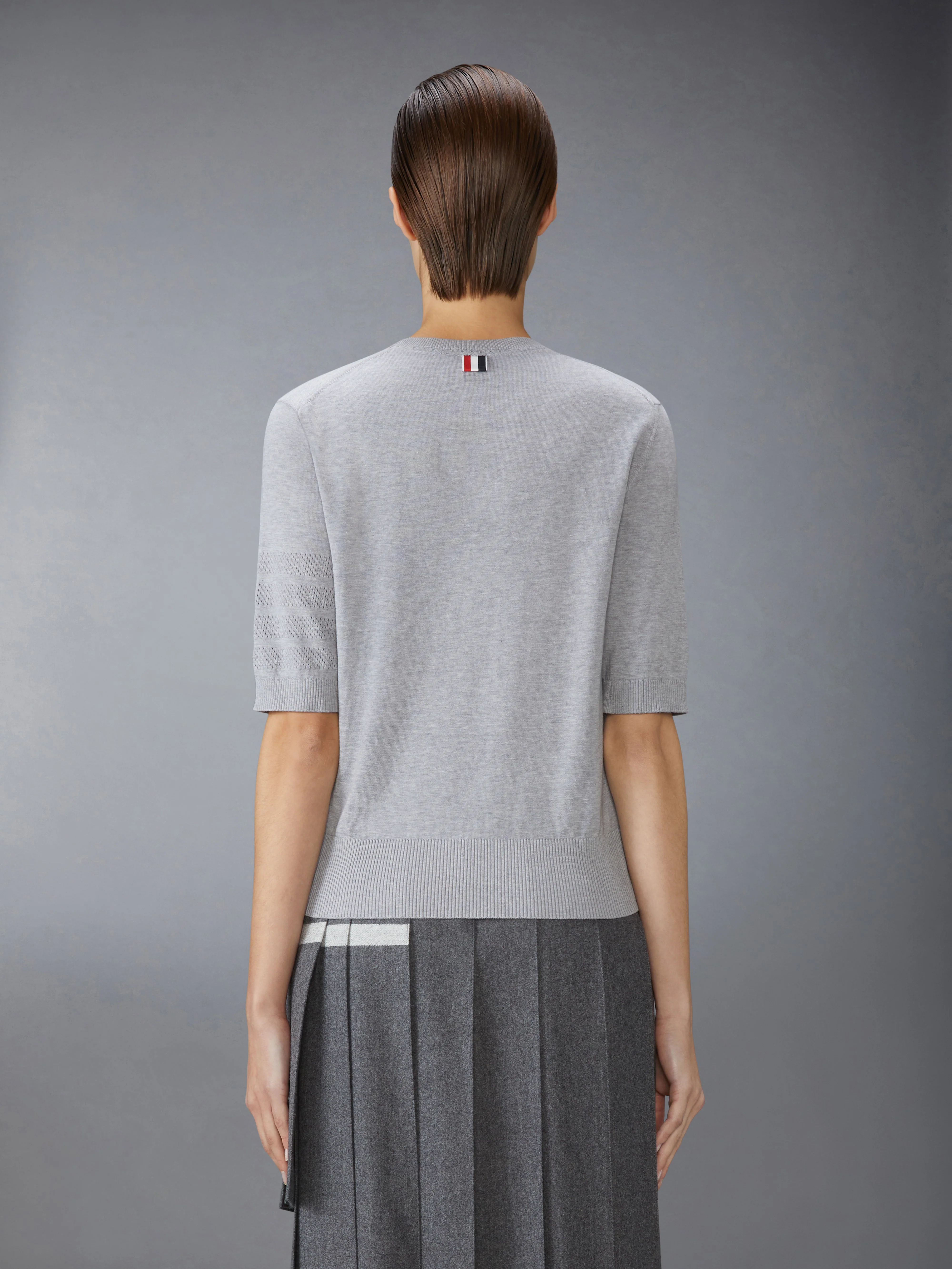 JERSEY STITCH POINTELLE 4-BAR TEE - Image 2