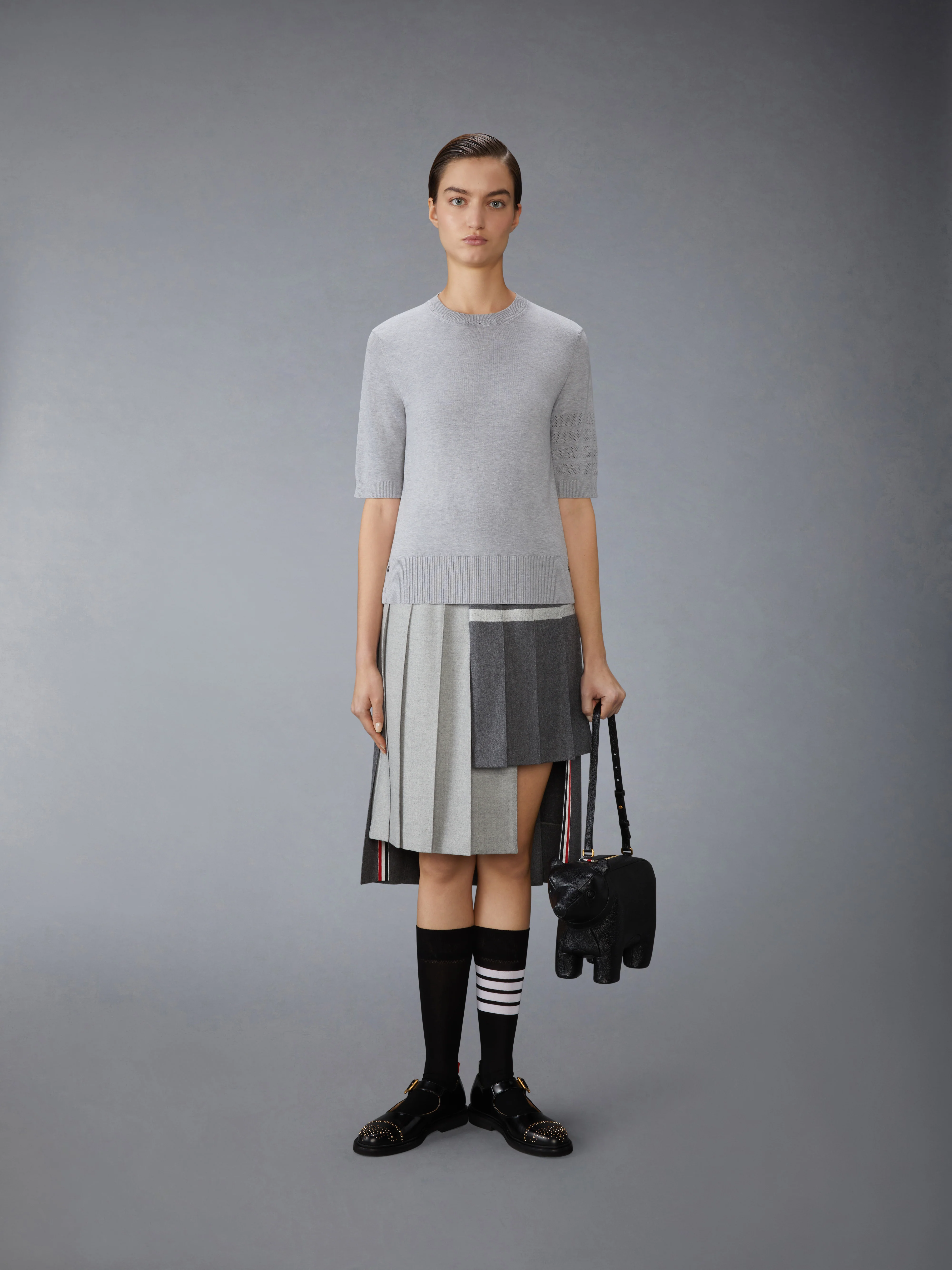 JERSEY STITCH POINTELLE 4-BAR TEE - Image 3