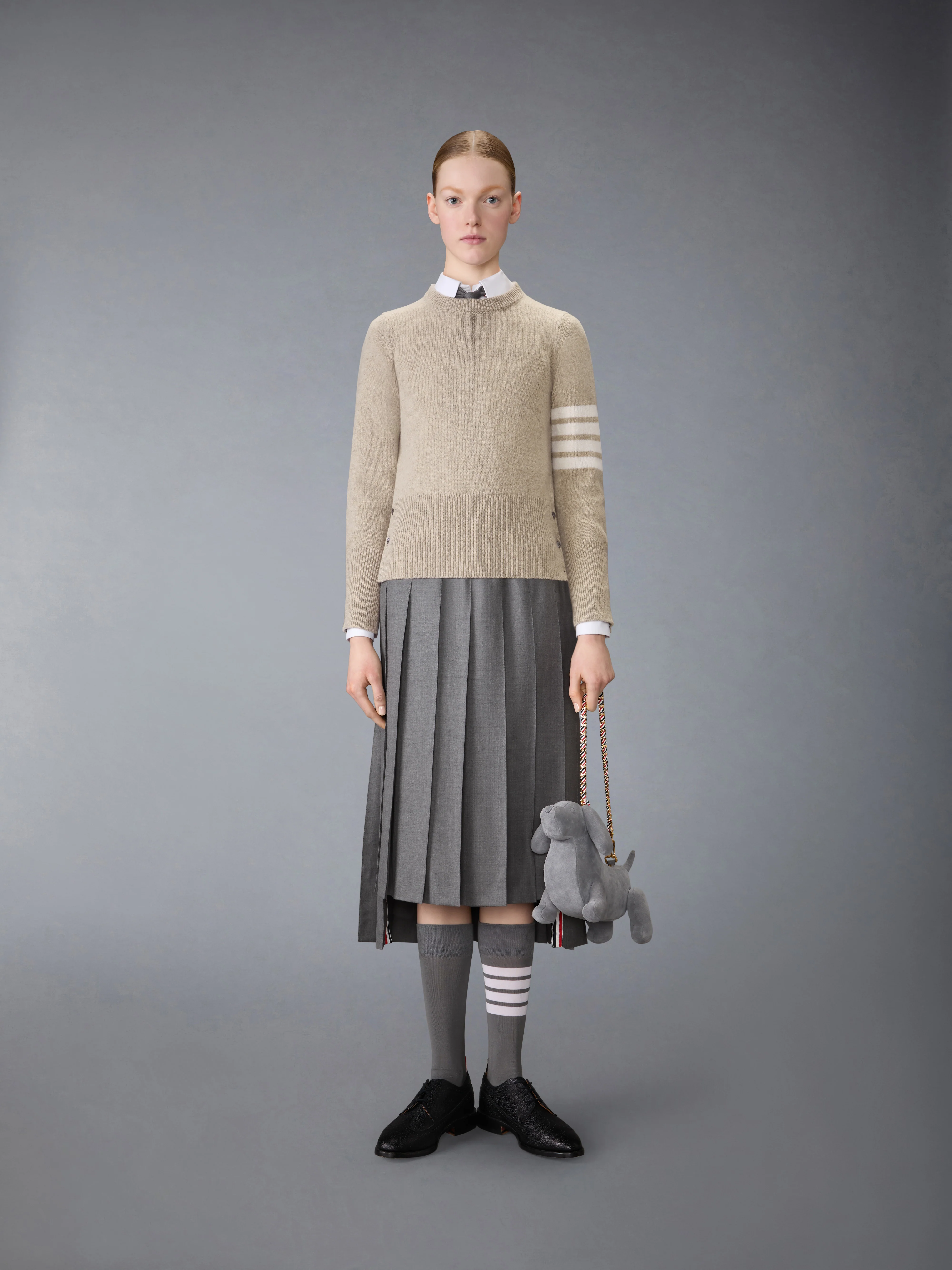 JERSEY STITCH SHETLAND WOOL 4-BAR PULLOVER - Image 3