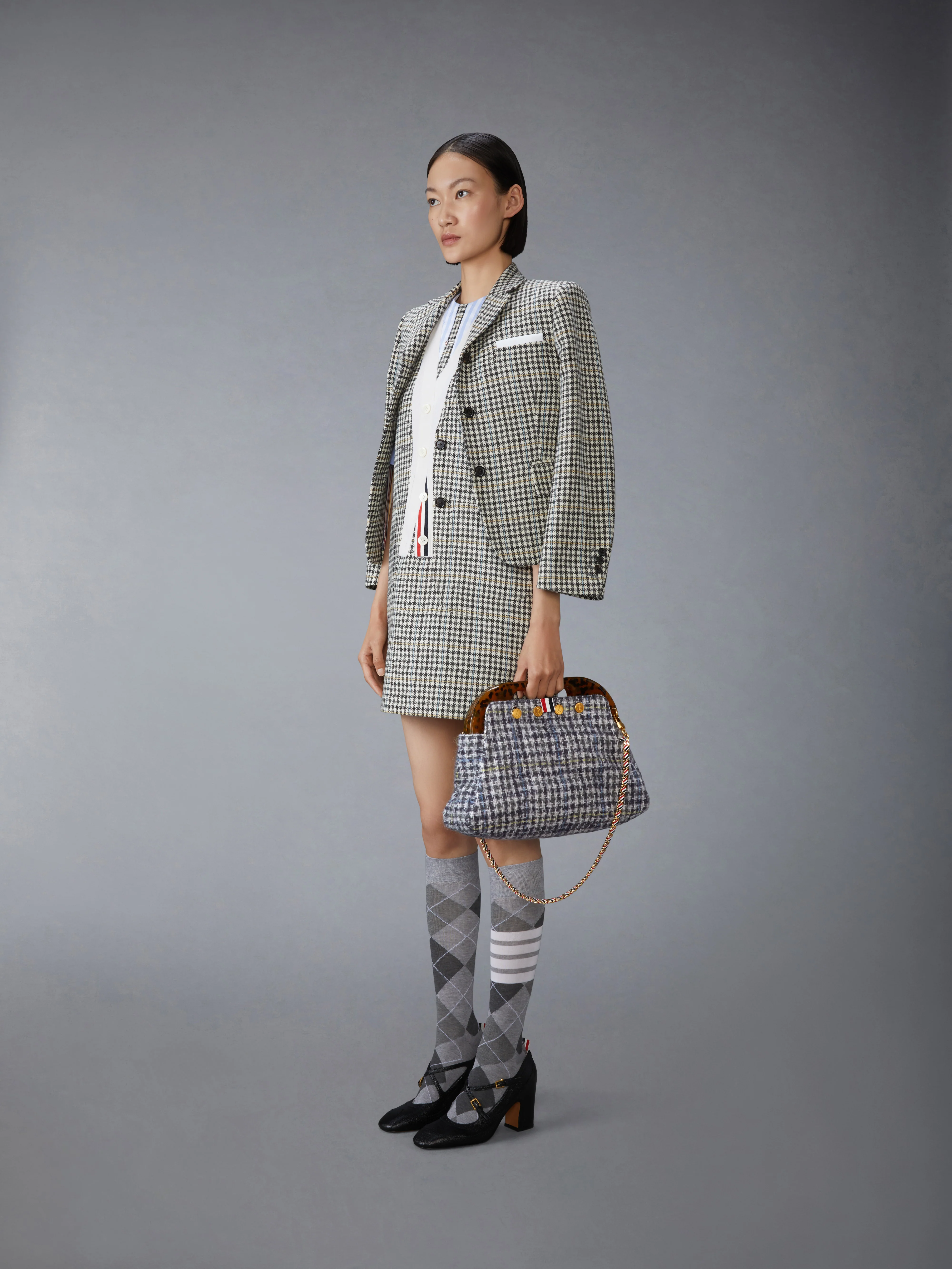 JR. TEVIOT BAG IN GUNCLUB CHECK MOHAIR - Image 4