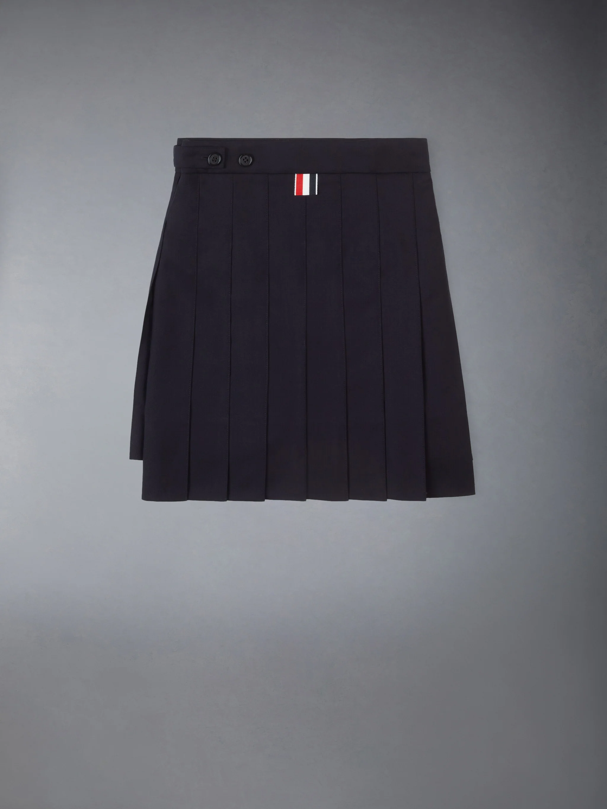 KID'S TWILL WOOL MINI PLEATED SKIRT - Image 2