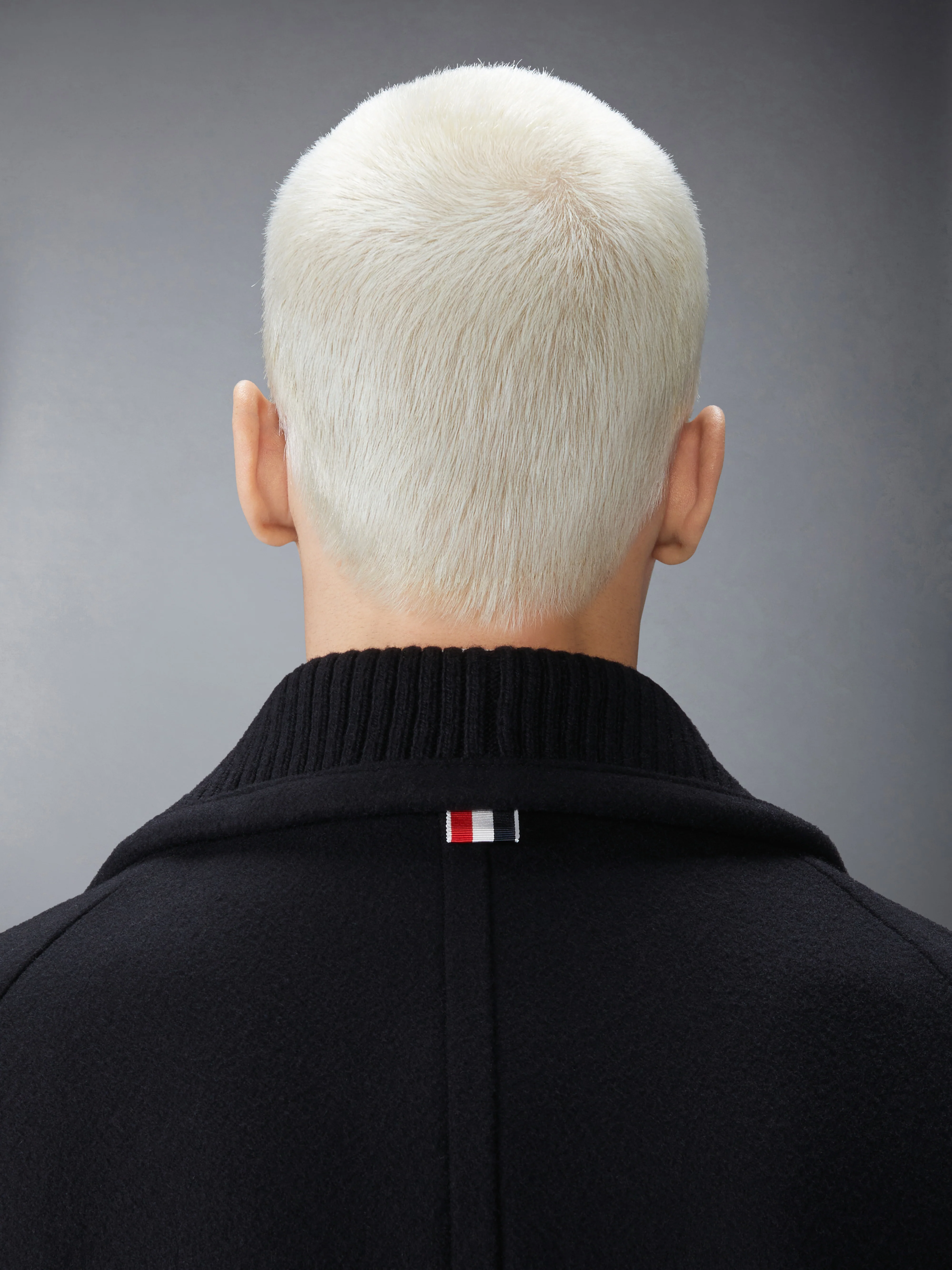 KNIT SHAWL COLLAR MELTON OVERCOAT - Image 6