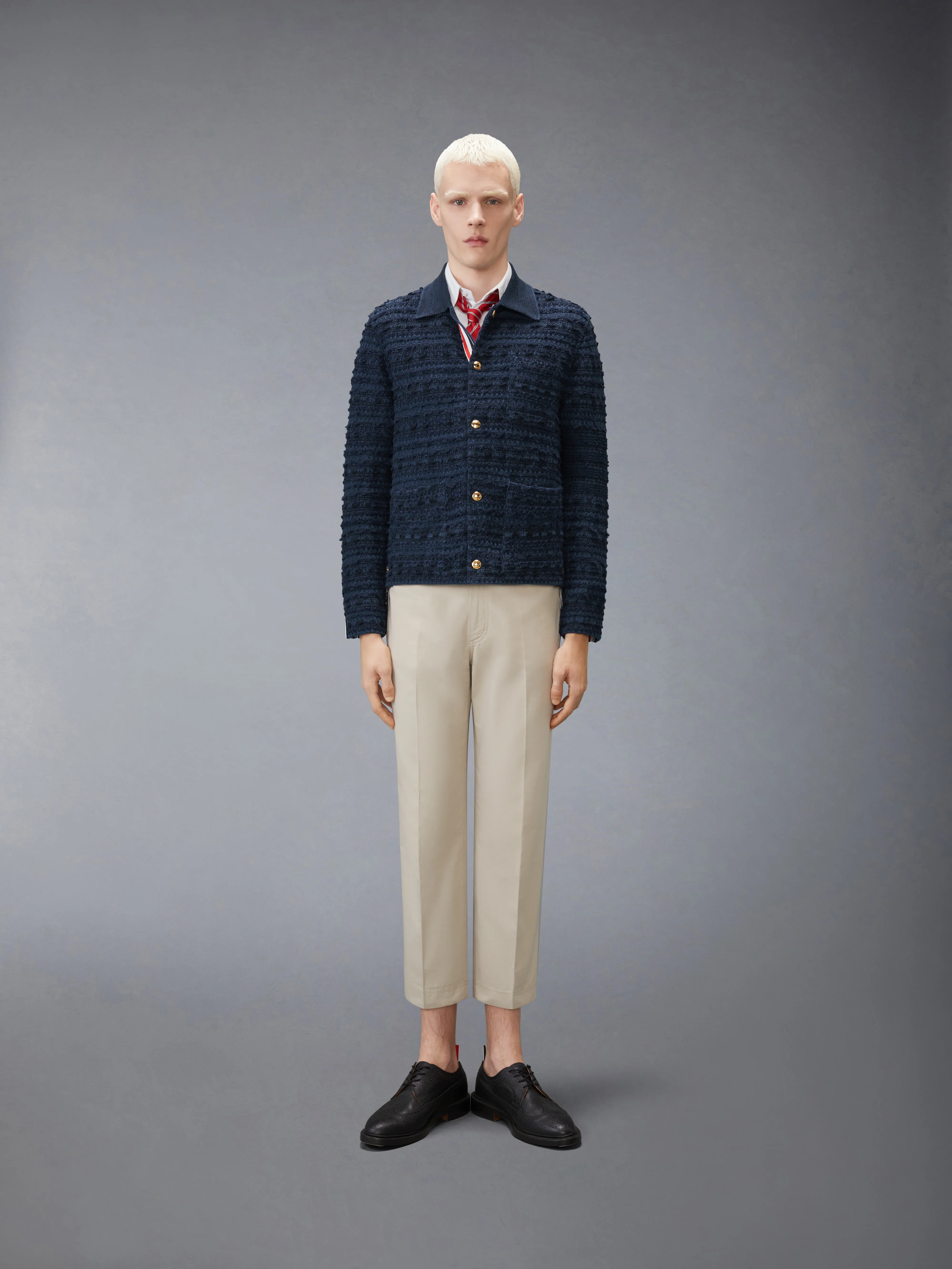 KNIT TWEED 4-BAR UTILITY JACKET - Image 3