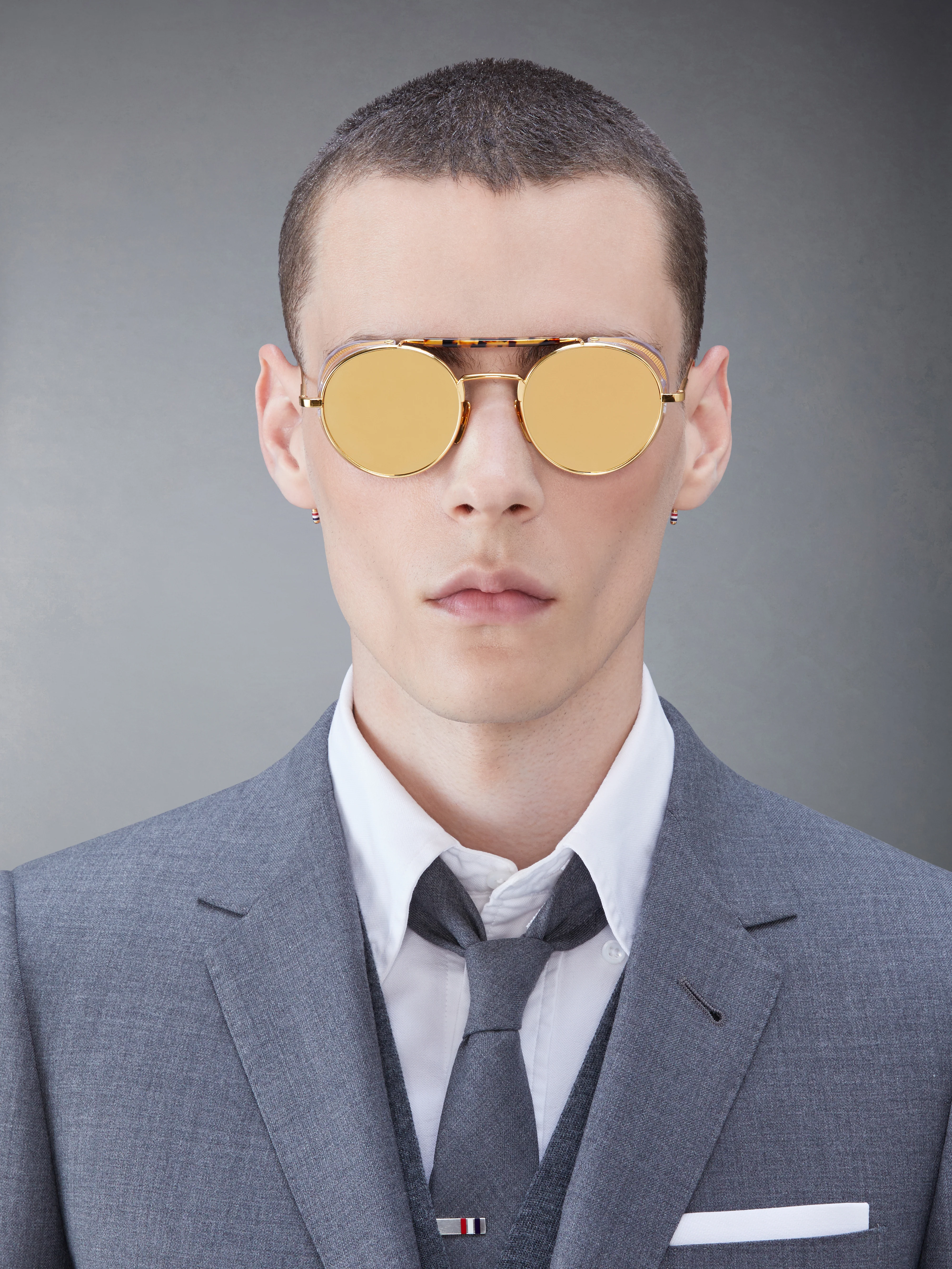 LIMITED EDITION ACETATE AND TITANIUM ROUND SUNGLASSES - Image 2