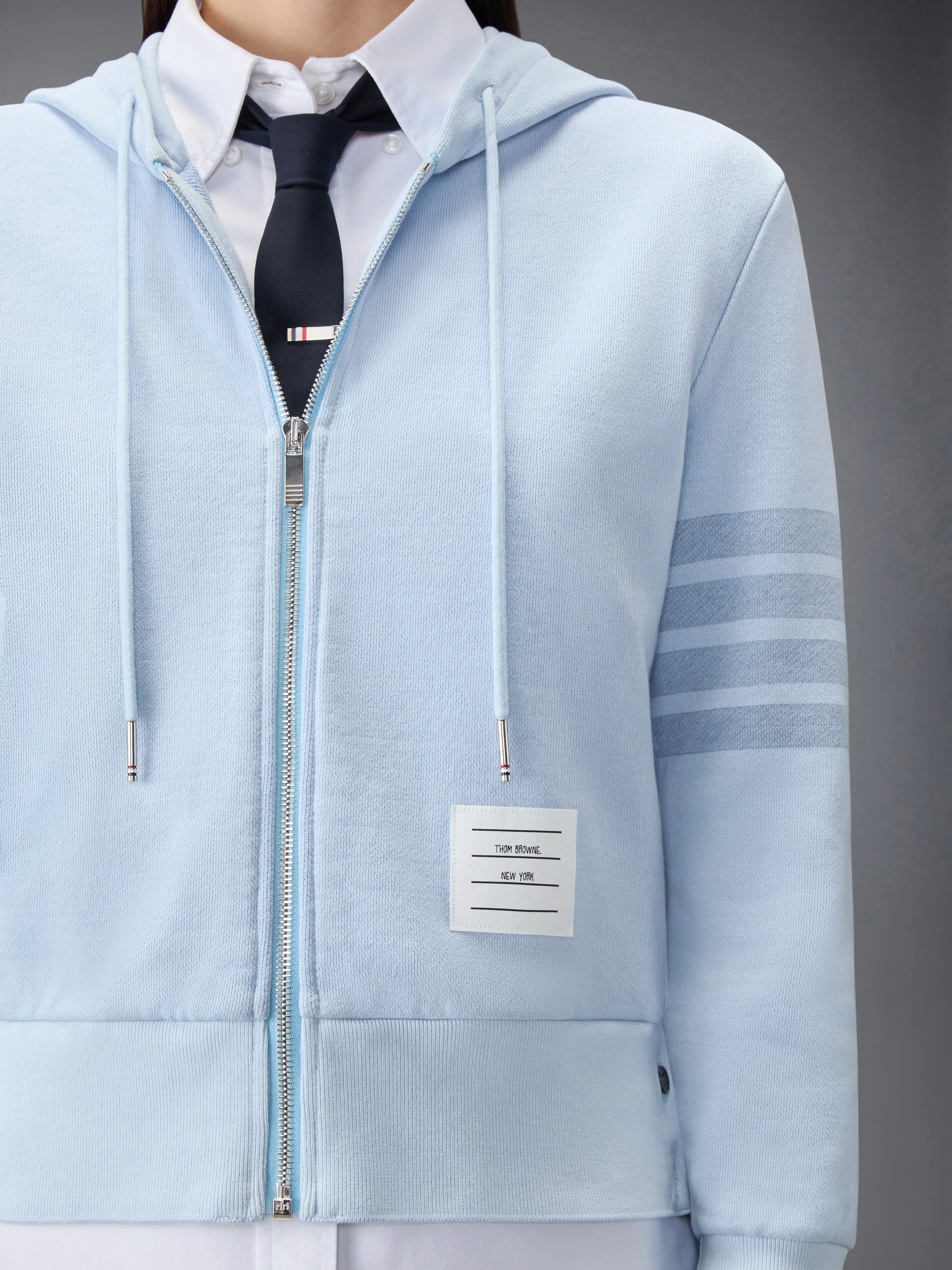 LOOPBACK 4-BAR SHRUNKEN HOODIE - Image 5