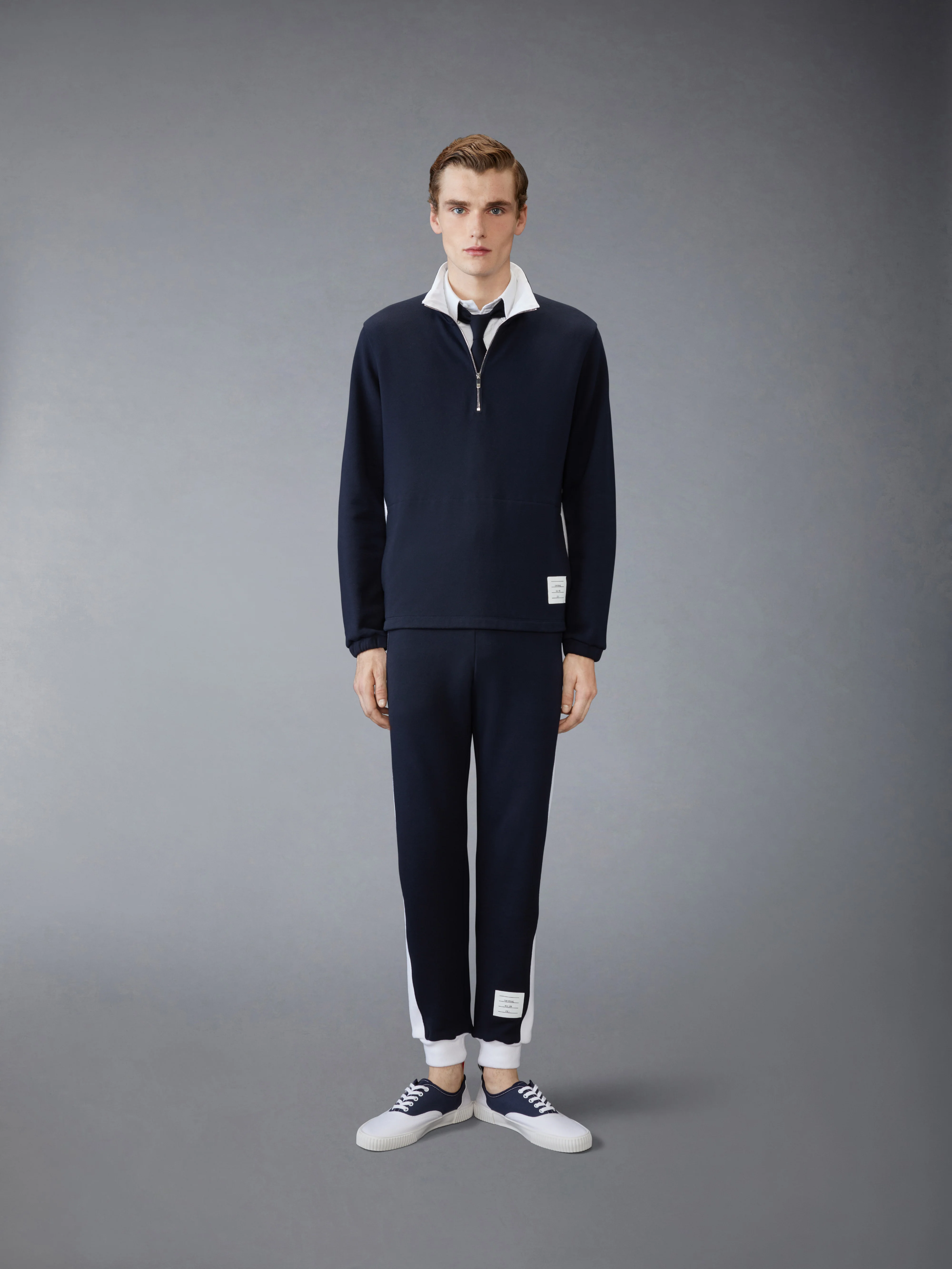 LOOPBACK JERSEY 4-BAR HALF ZIP PULLOVER - Image 3