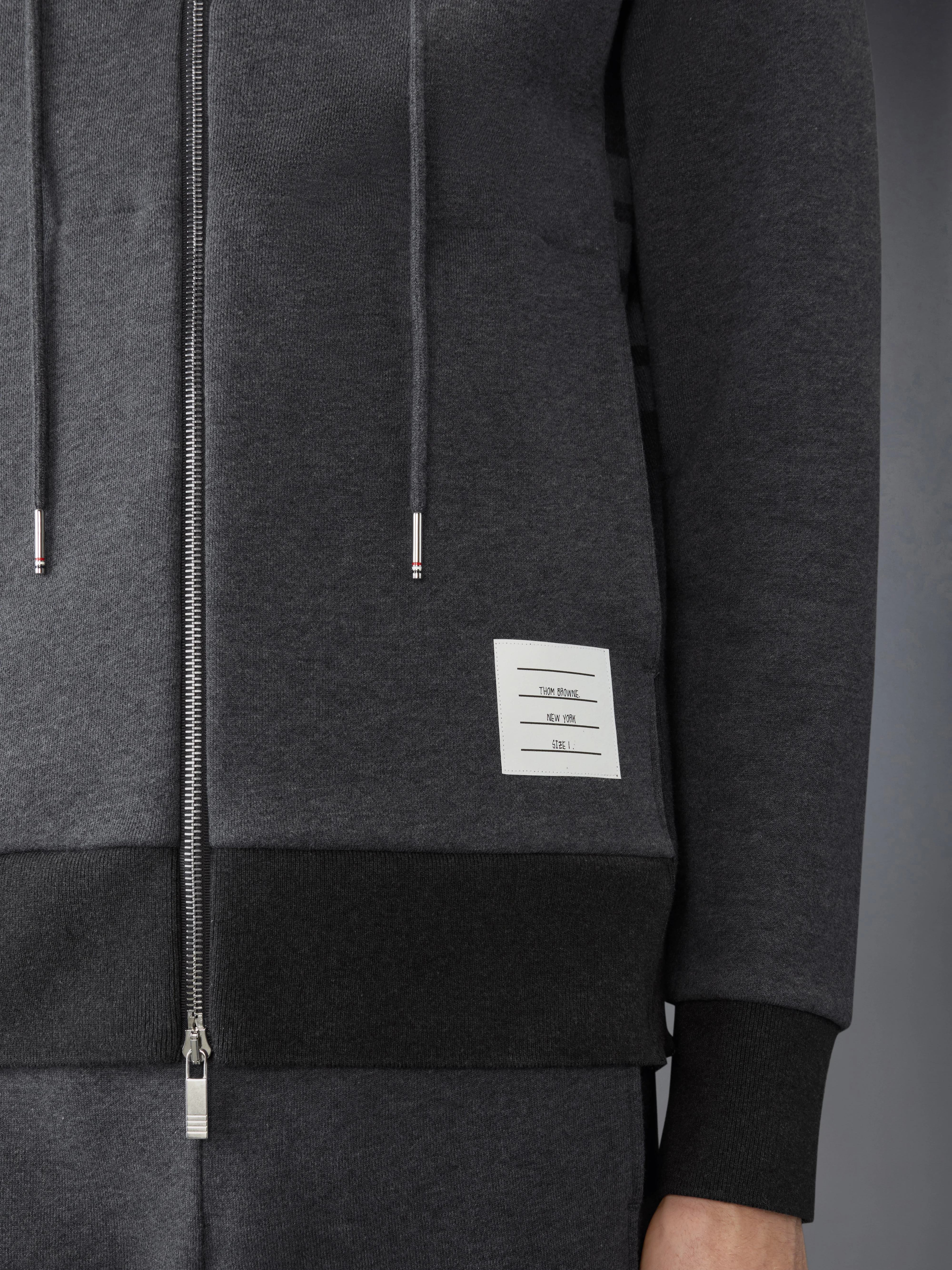 LOOPBACK JERSEY 4-BAR ZIP UP HOODIE - Image 5