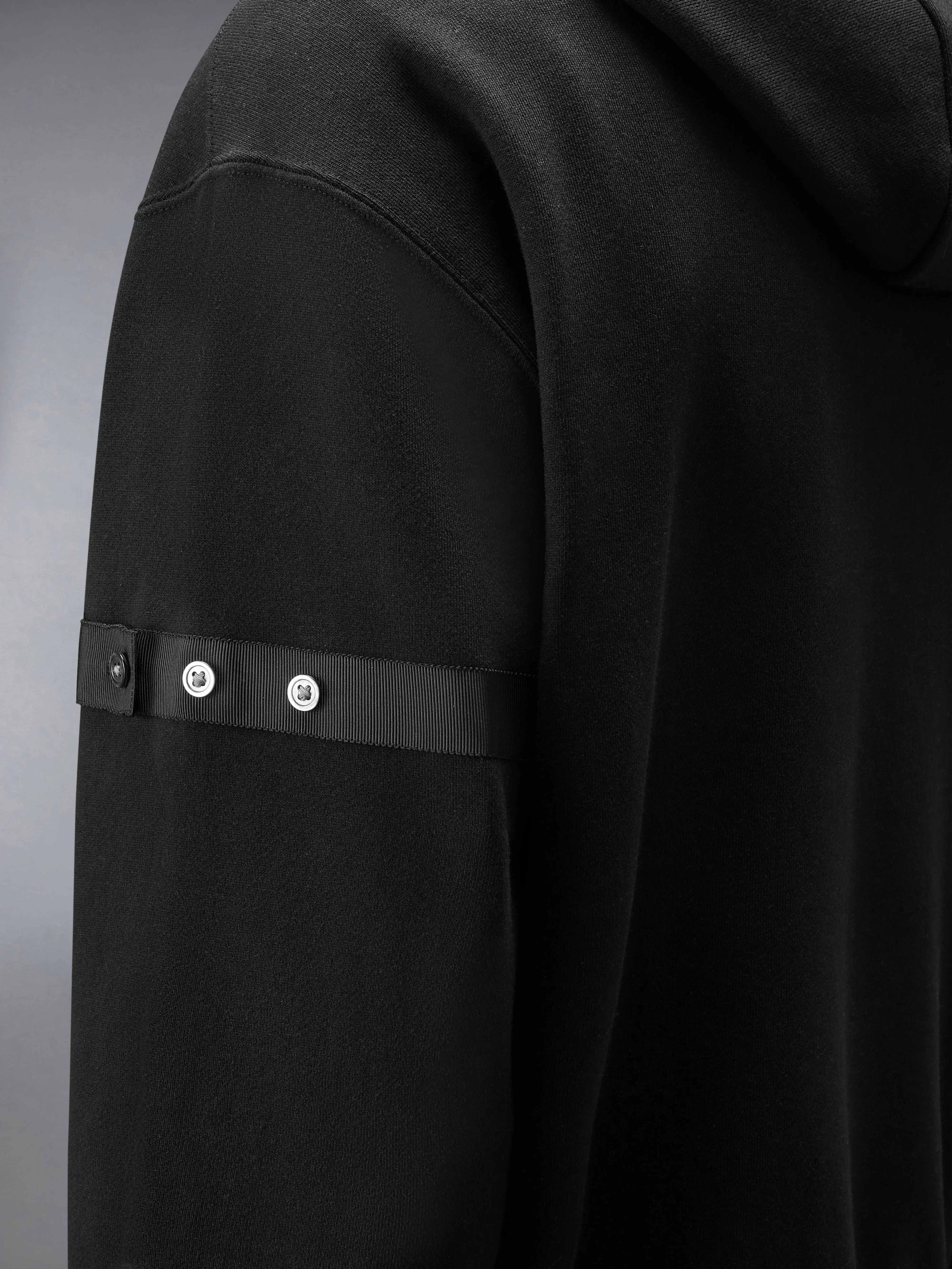 LOOPBACK JERSEY ARMBAND RELAXED ZIP UP HOODIE - Image 6