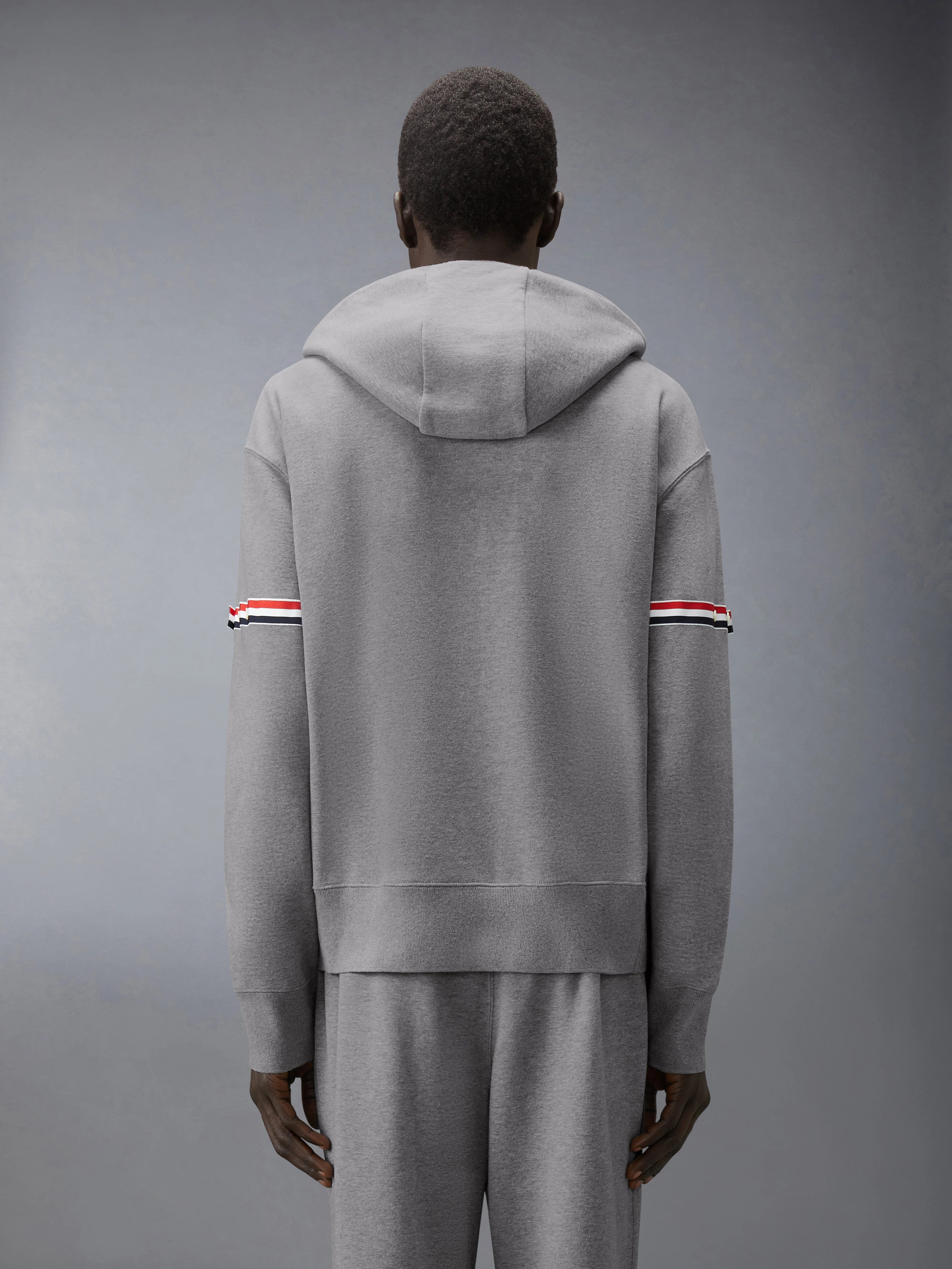 LOOPBACK JERSEY ARMBAND RELAXED ZIP UP HOODIE - Image 2