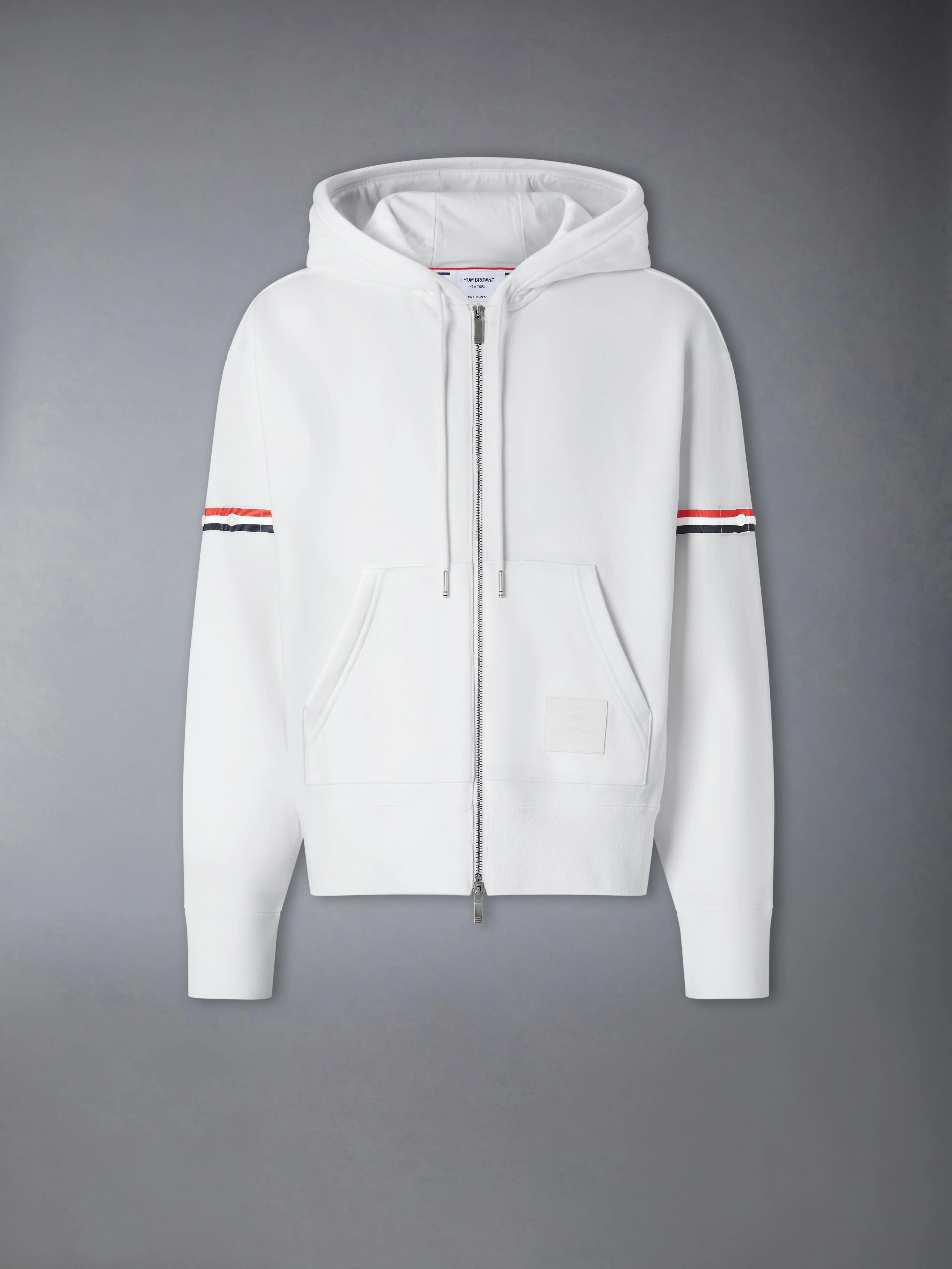 LOOPBACK JERSEY ARMBAND RELAXED ZIP UP HOODIE - Image 6