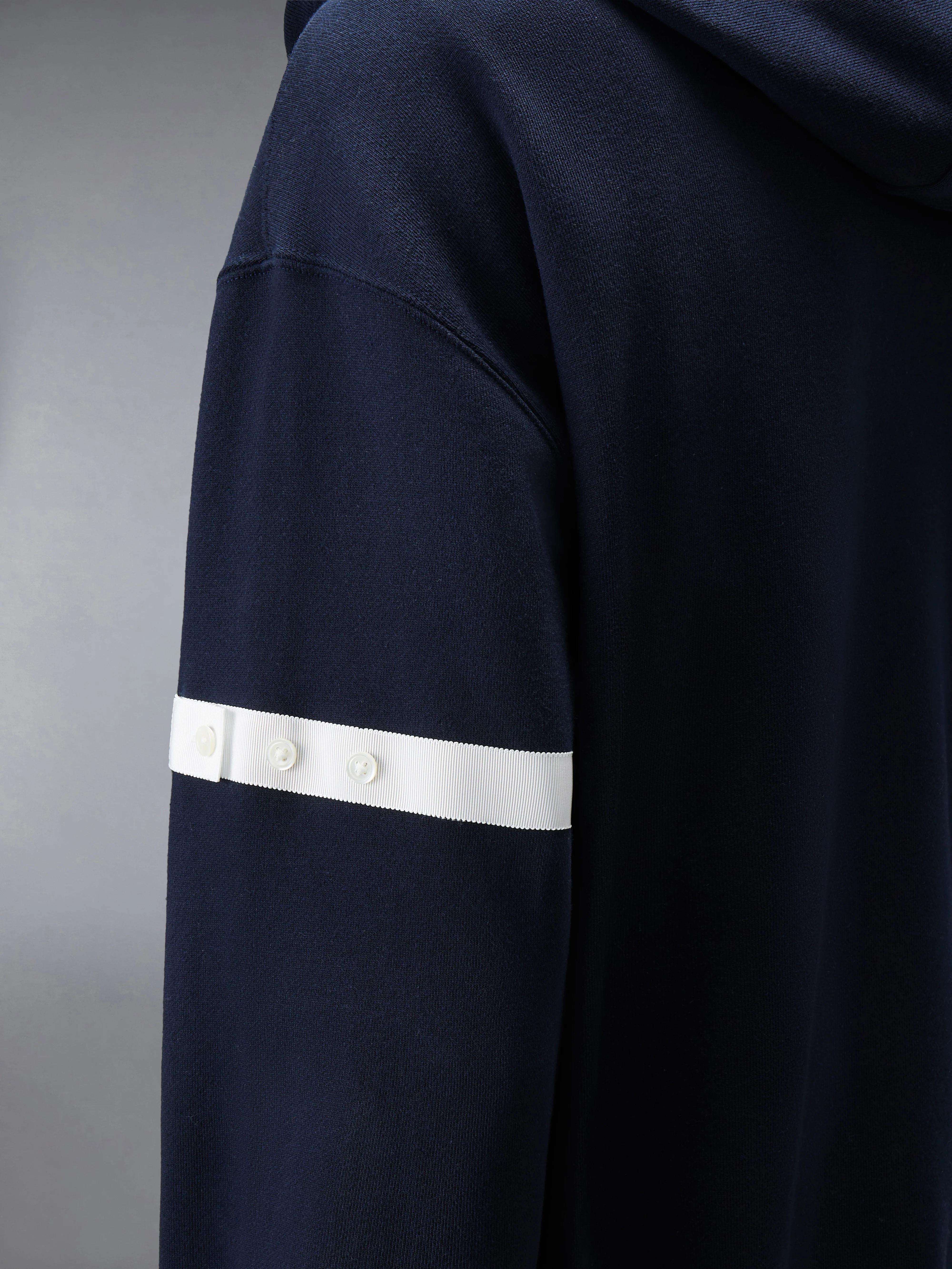 LOOPBACK JERSEY ARMBAND RELAXED ZIP UP HOODIE - Image 5