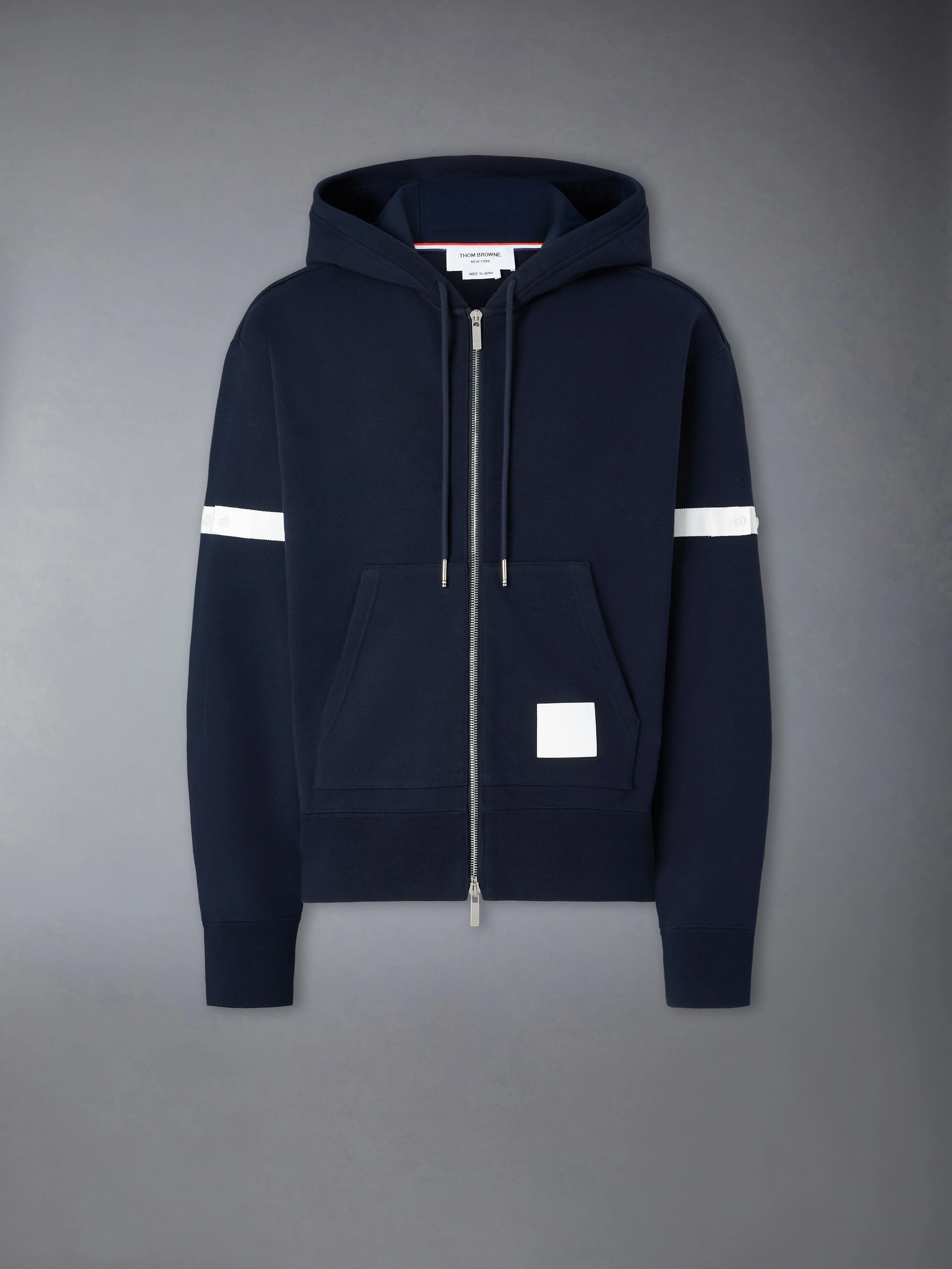 LOOPBACK JERSEY ARMBAND RELAXED ZIP UP HOODIE - Image 6