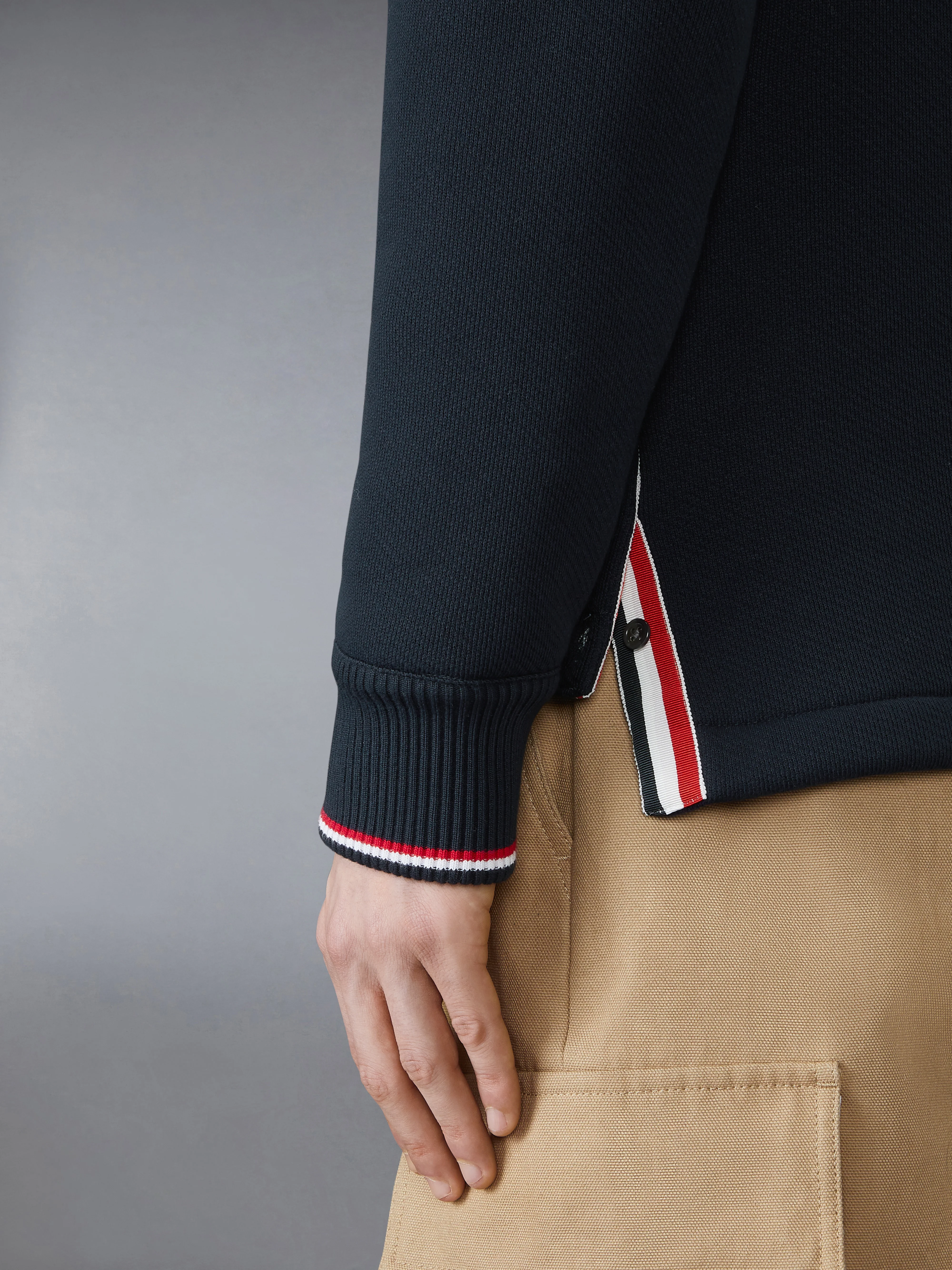 LOOPBACK OVERSIZED RWB STRIPE HOODIE - Image 5