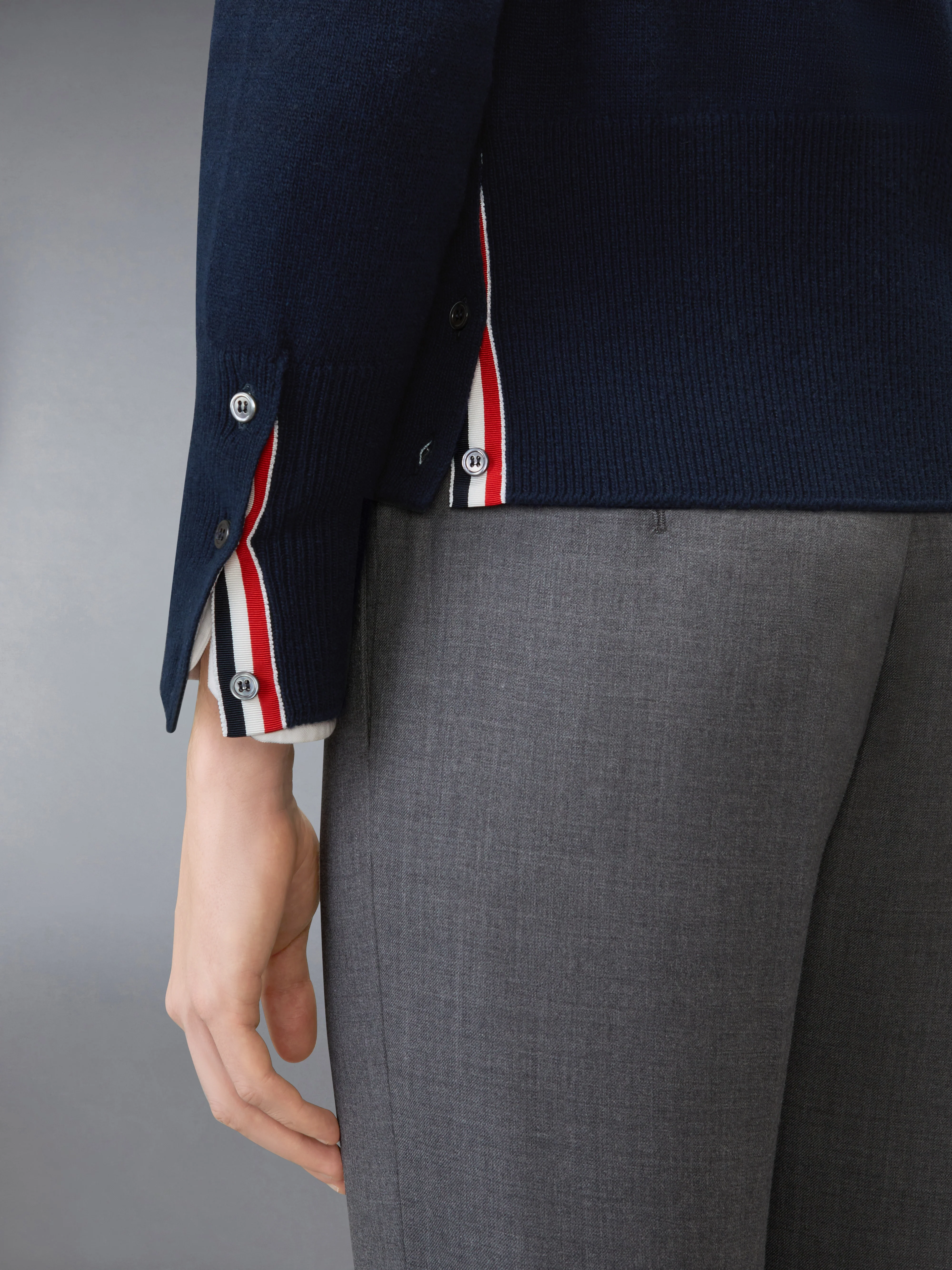 LUNAR NEW YEAR WOOL 4-BAR INTARSIA CARDIGAN - Image 4