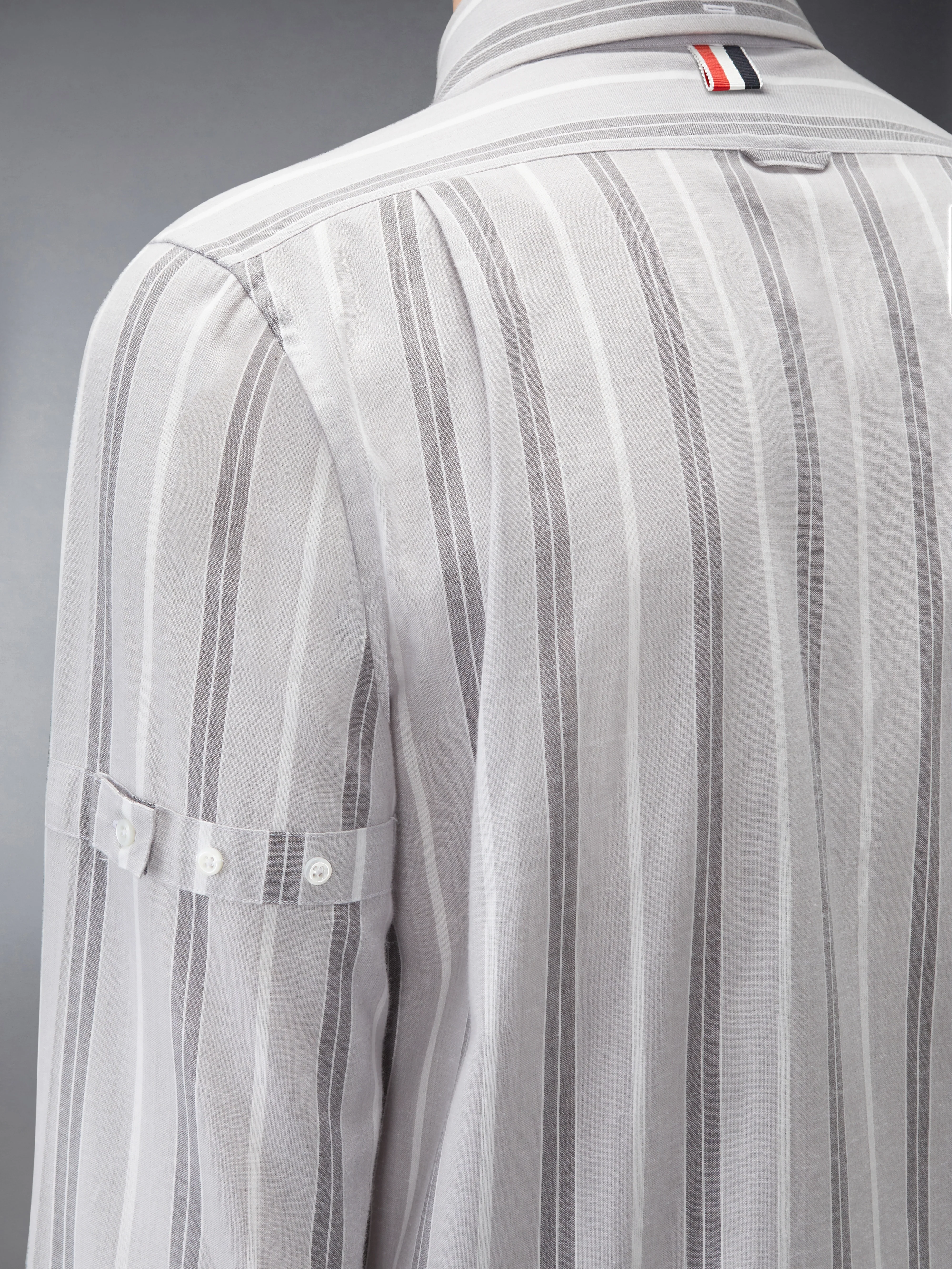 MADRAS COTTON REPP STRIPE ARMBAND SHIRT - Image 6