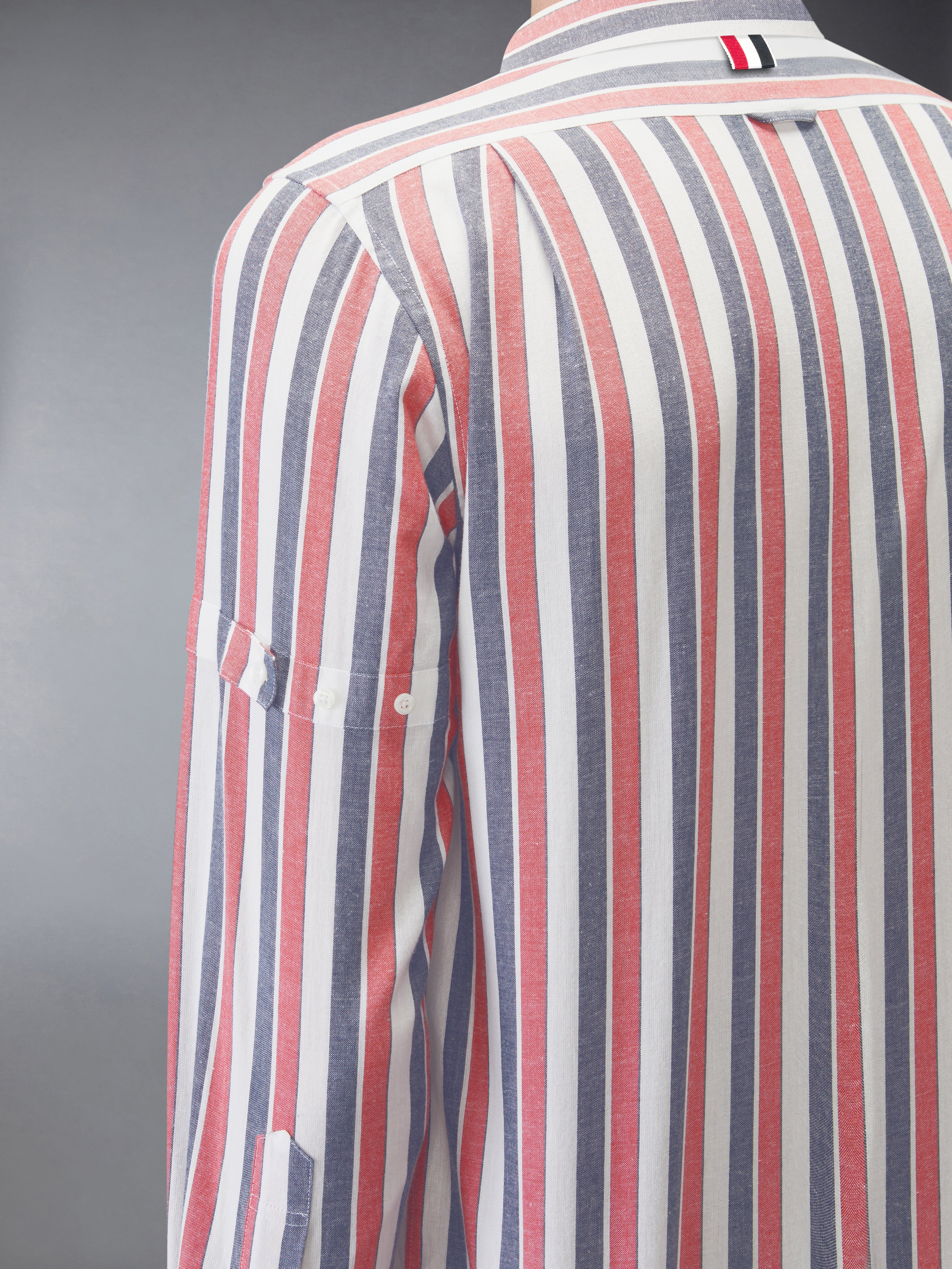 MADRAS COTTON REPP STRIPE ARMBAND SHIRT - Image 6