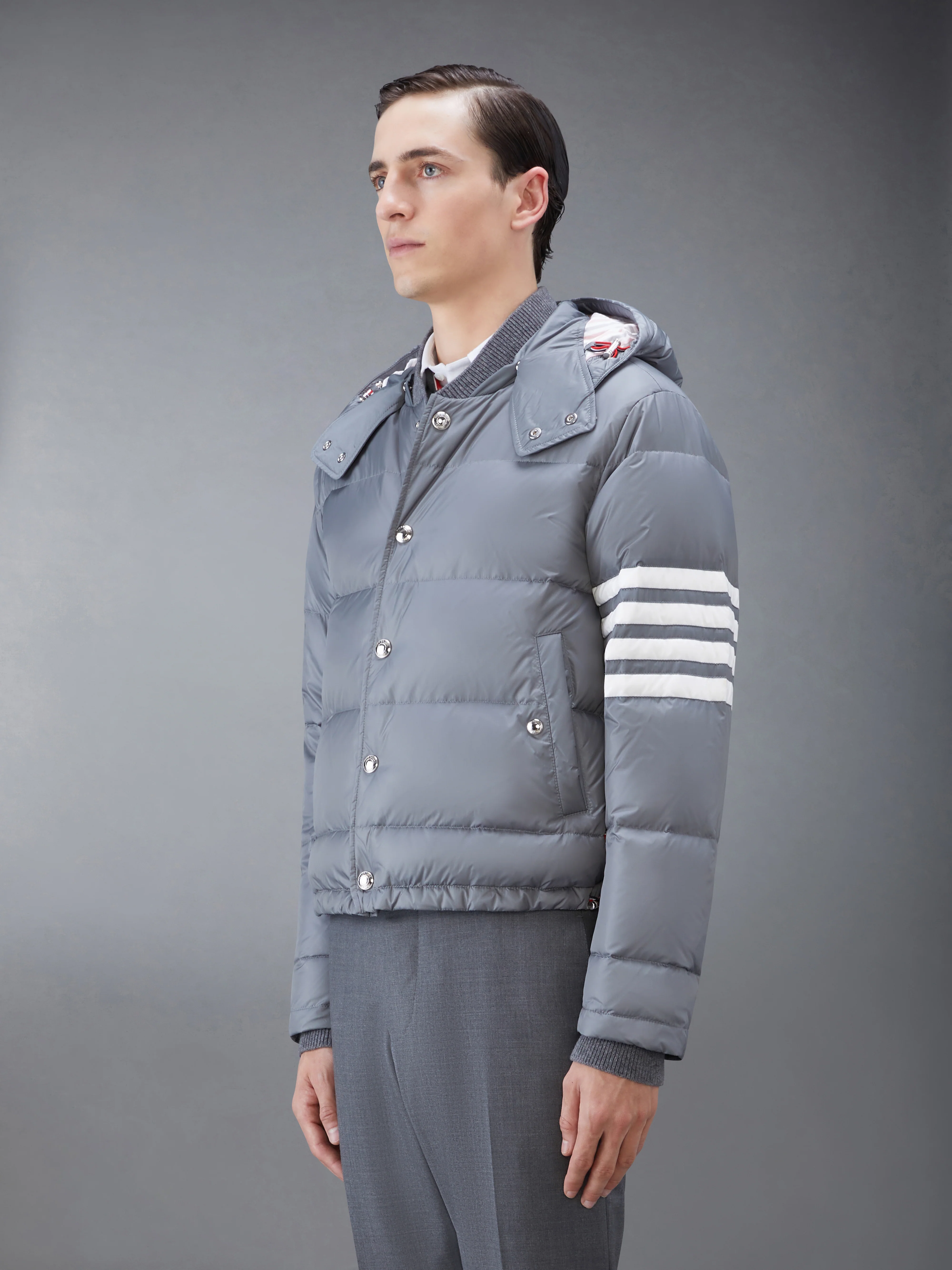 MATTE NYLON  4-BAR DOWN FILLED BOMBER - Image 6