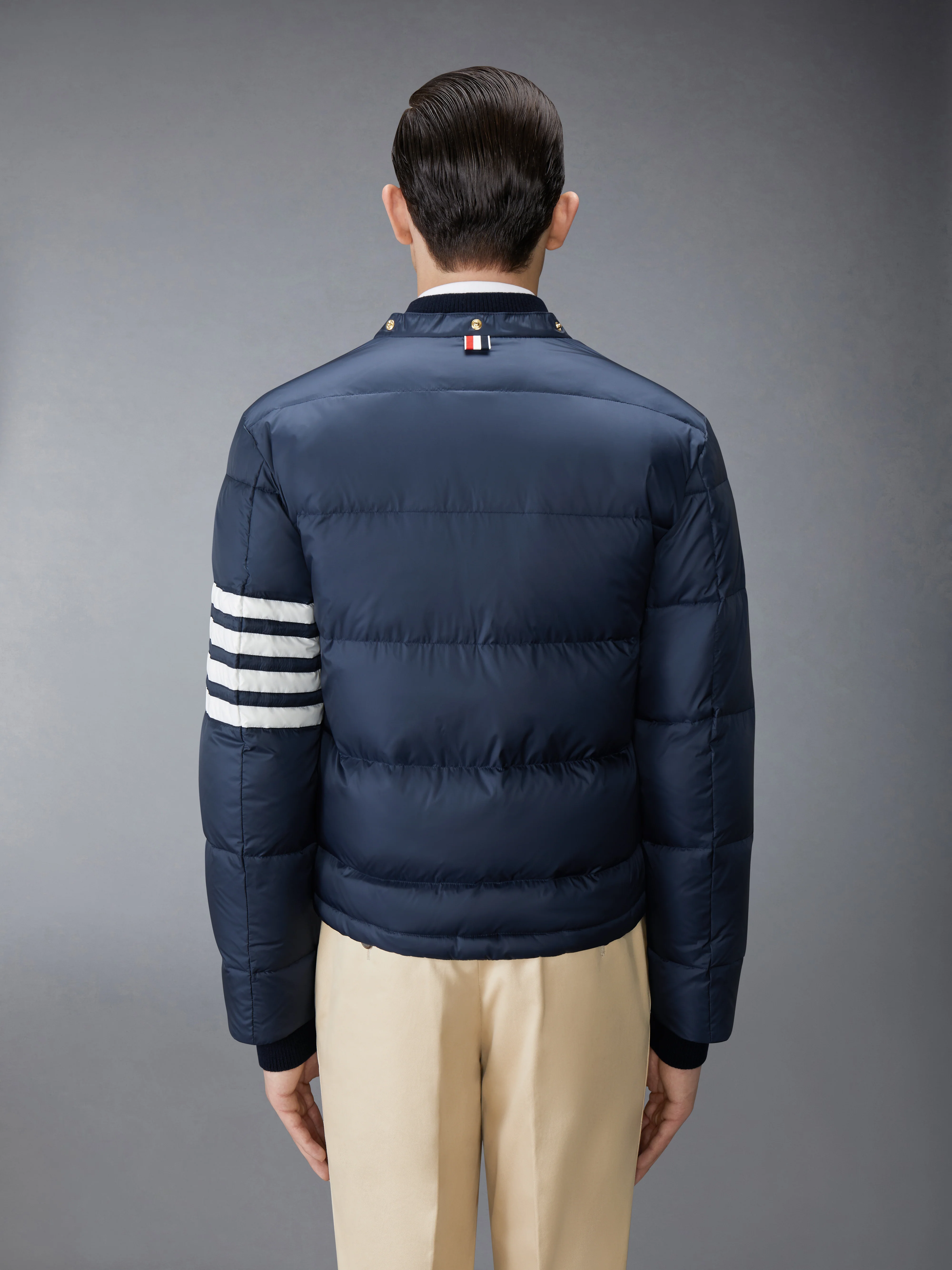 MATTE NYLON  4-BAR DOWN FILLED BOMBER - Image 4