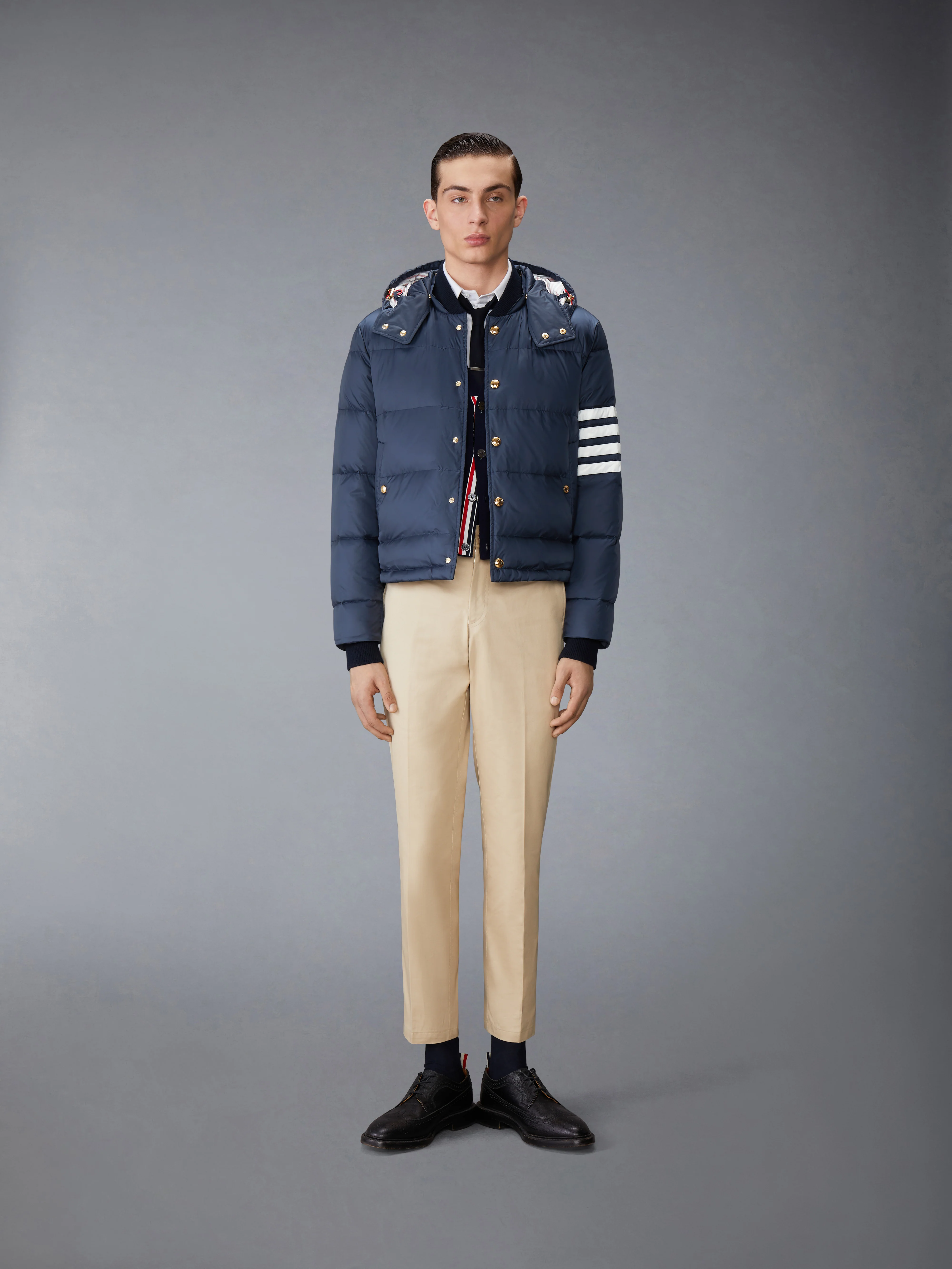 MATTE NYLON  4-BAR DOWN FILLED BOMBER - Image 5