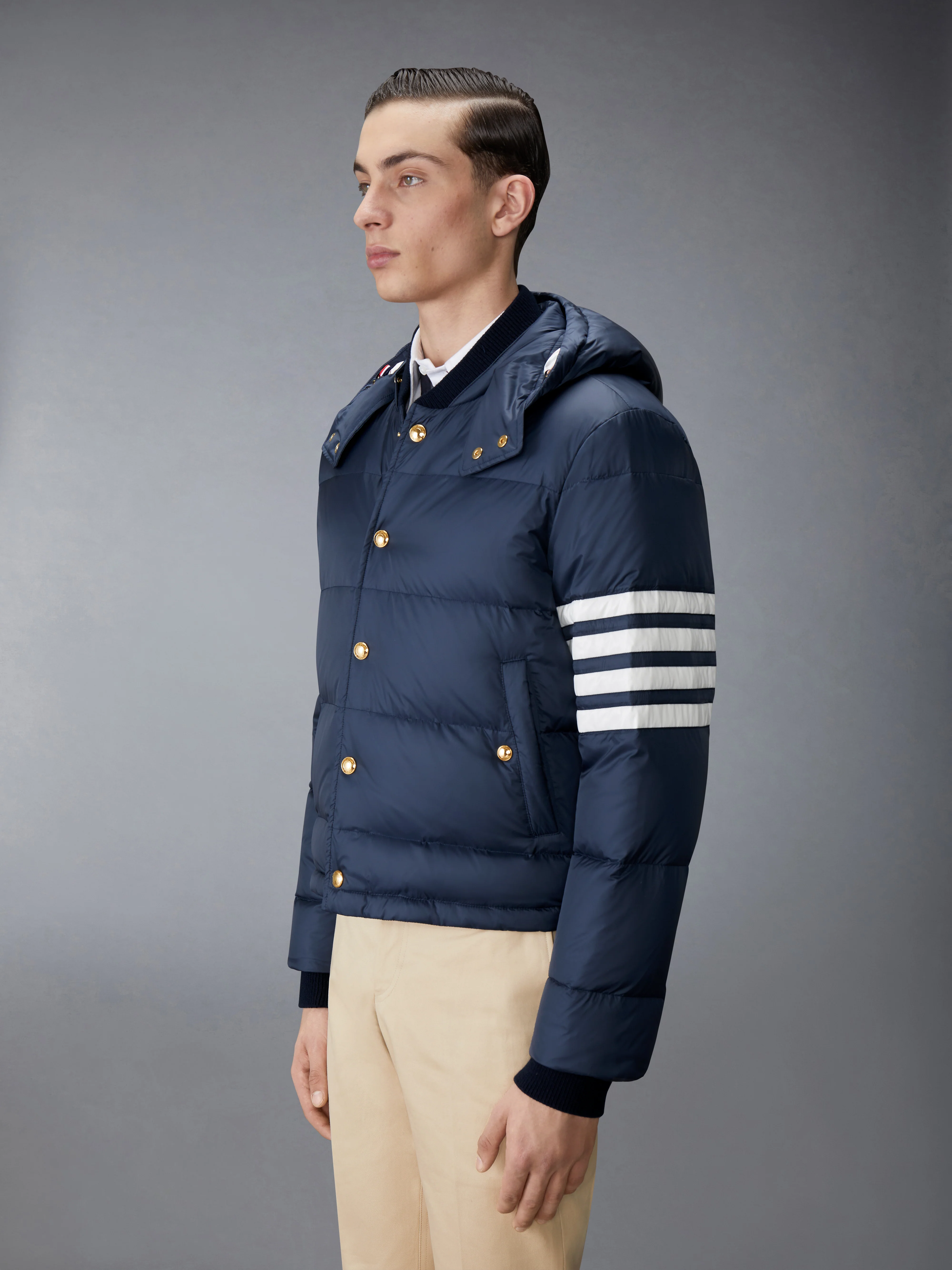 MATTE NYLON  4-BAR DOWN FILLED BOMBER - Image 6