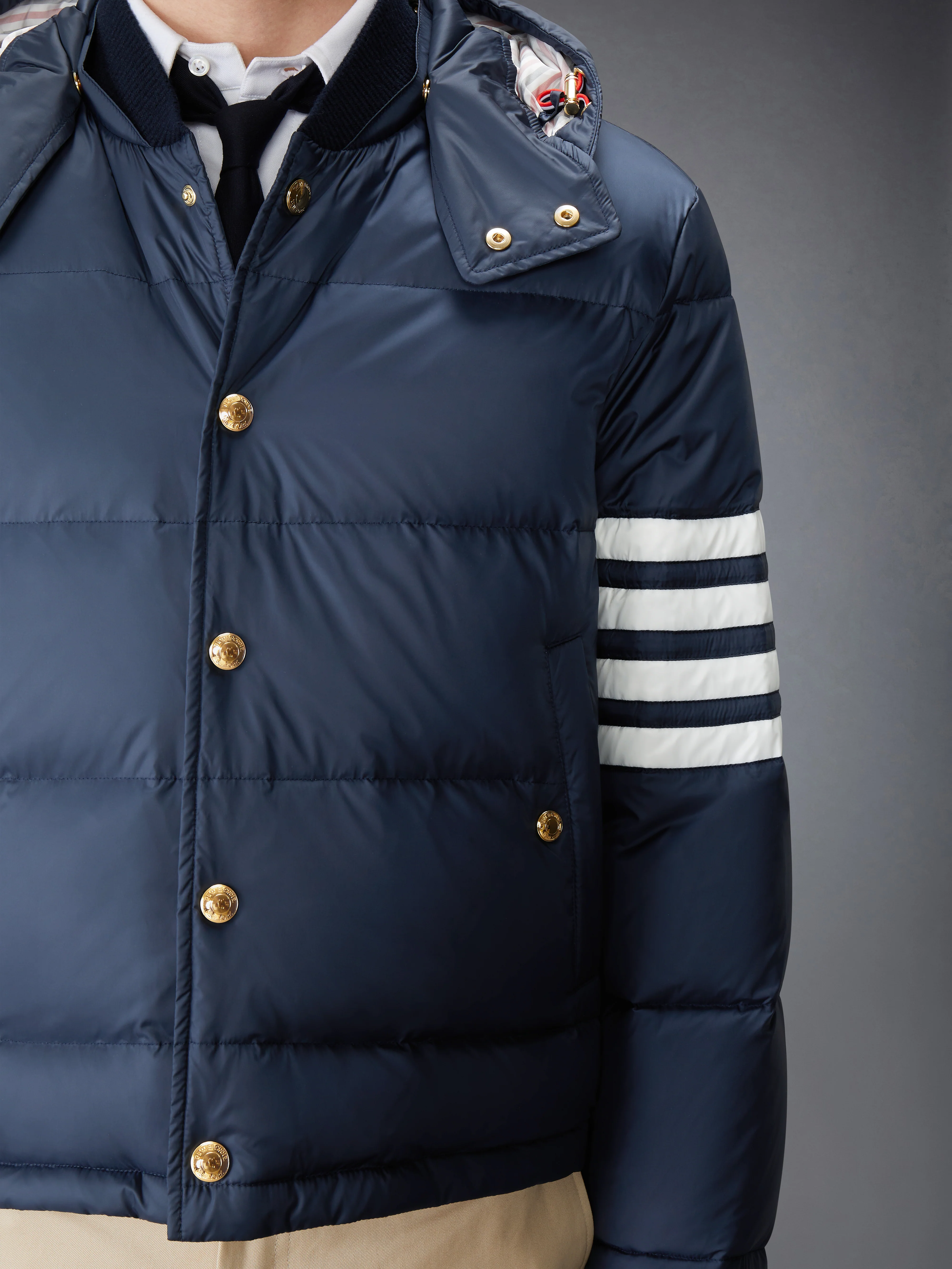 MATTE NYLON  4-BAR DOWN FILLED BOMBER - Image 8
