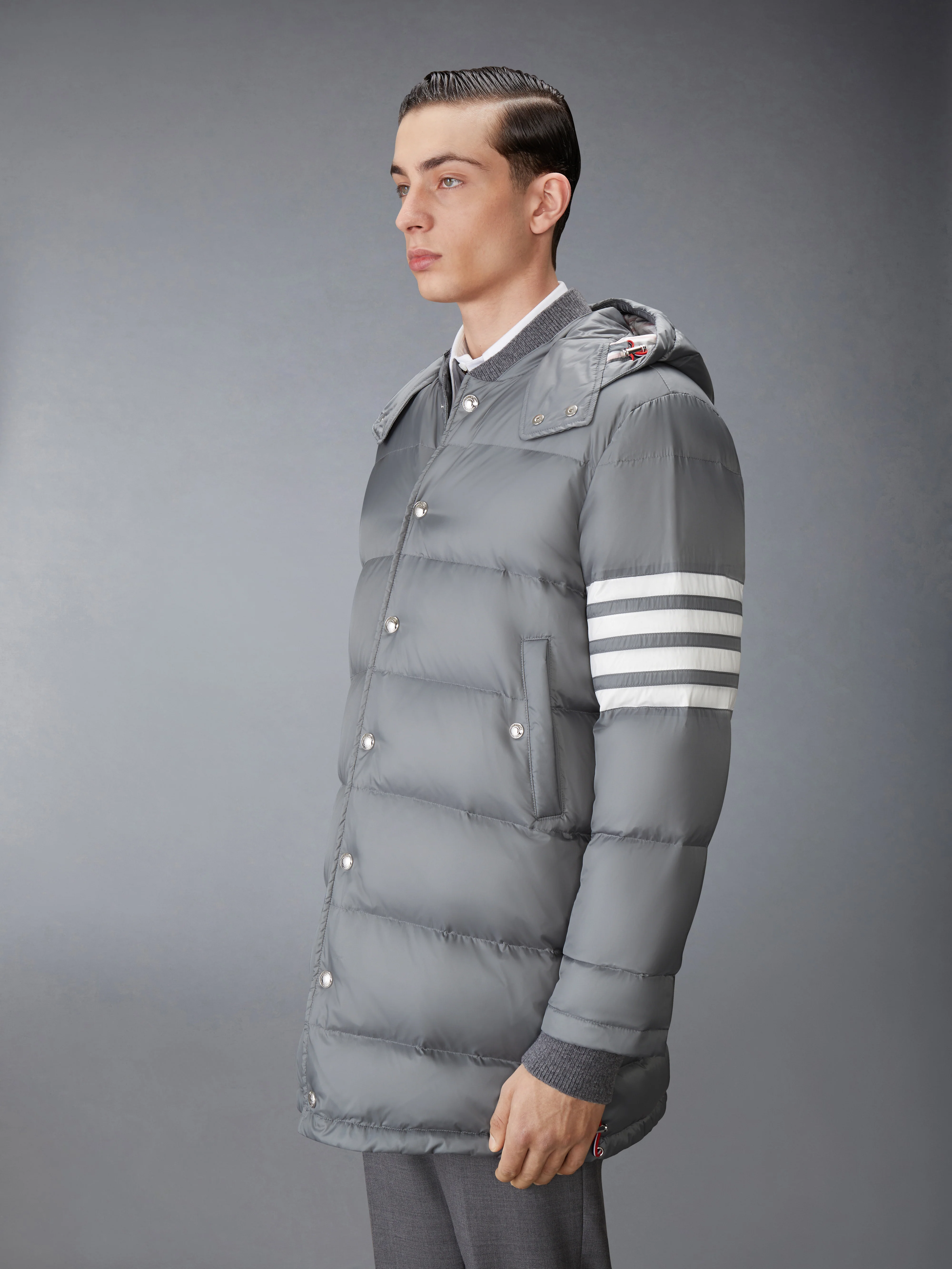 MATTE NYLON 4-BAR DOWN FILLED COAT - Image 6