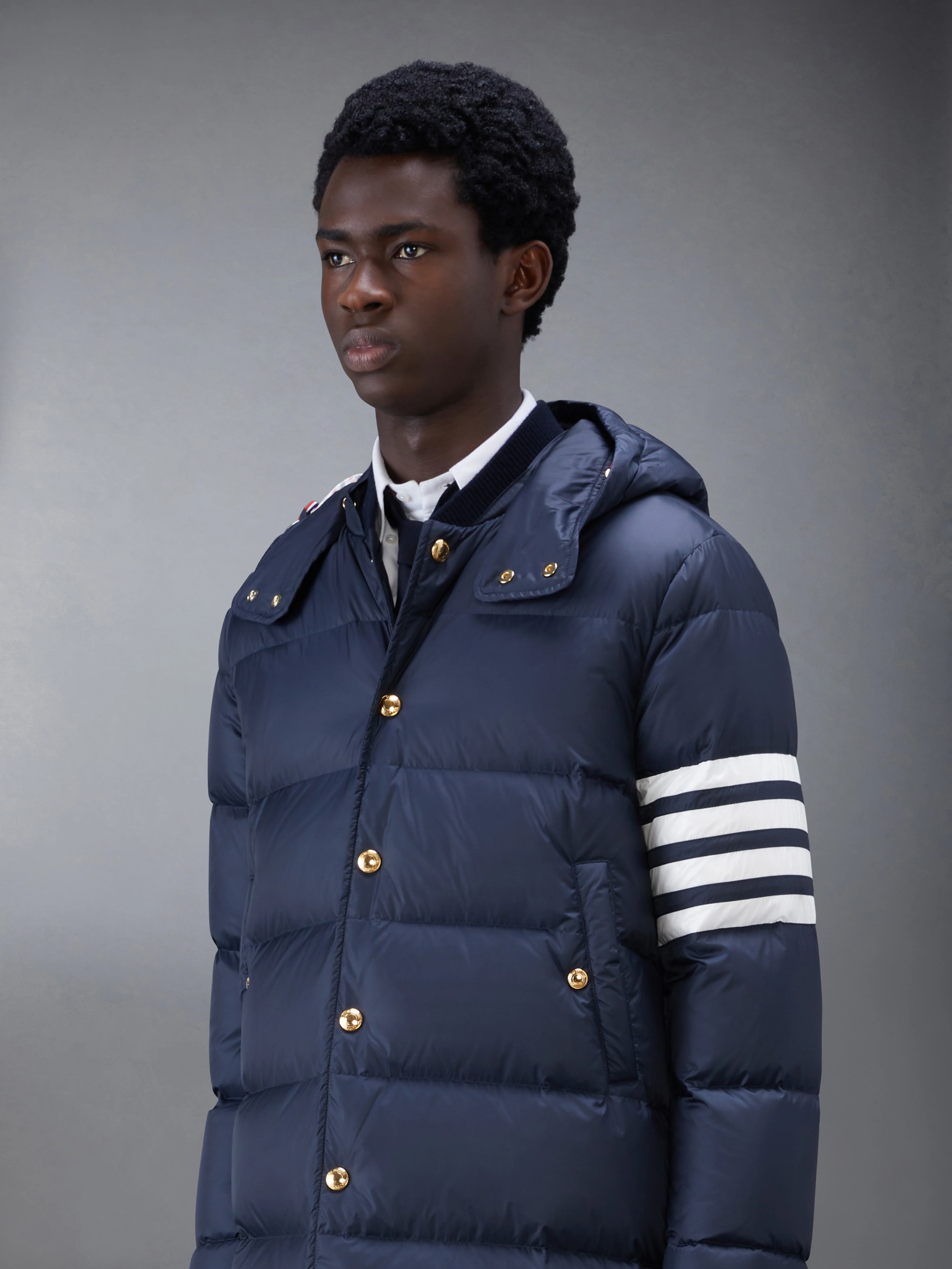 MATTE NYLON 4-BAR DOWN FILLED COAT - Image 3