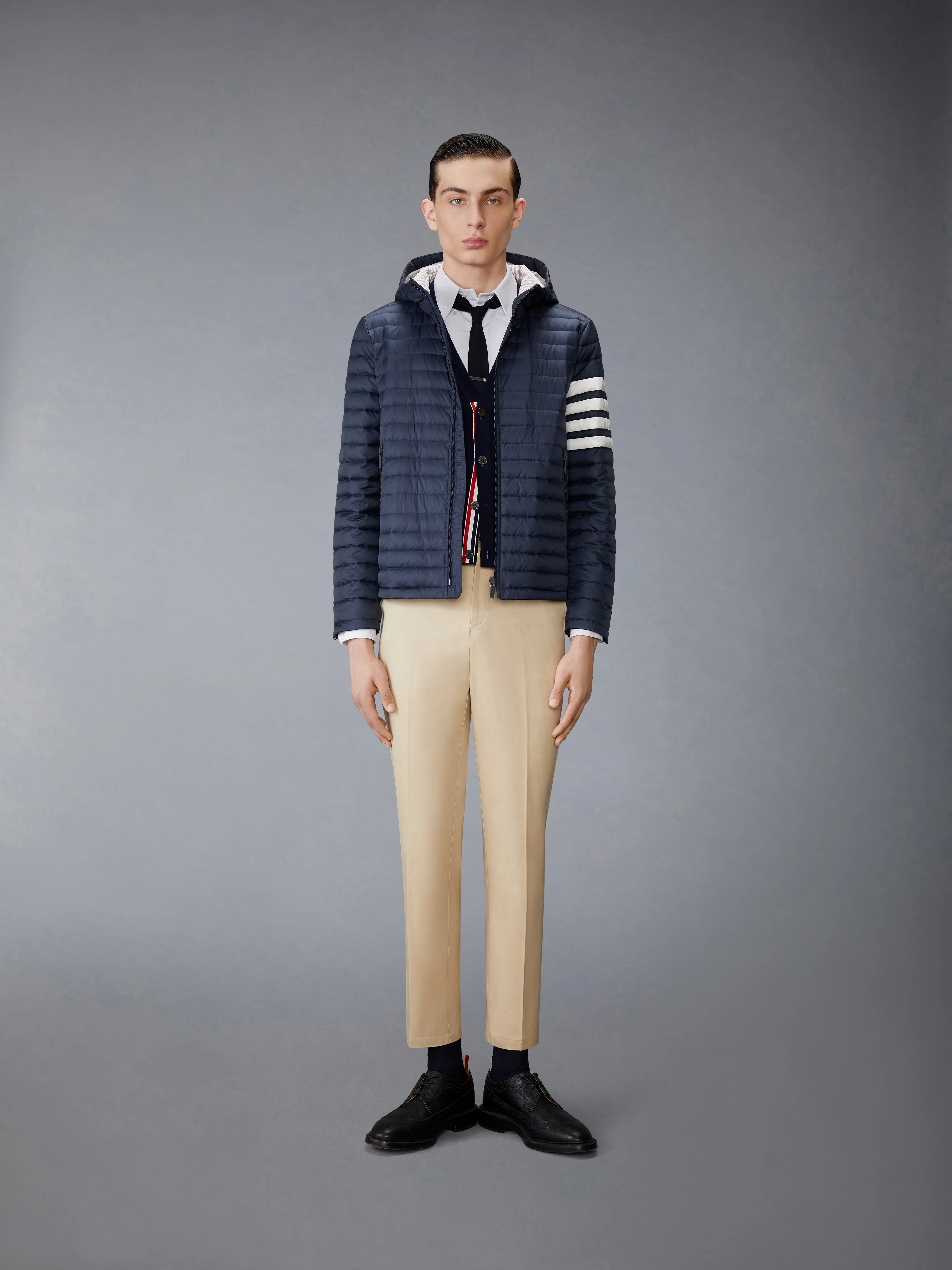MATTE NYLON  4-BAR DOWN FILLED QUILTED JACKET - Image 3