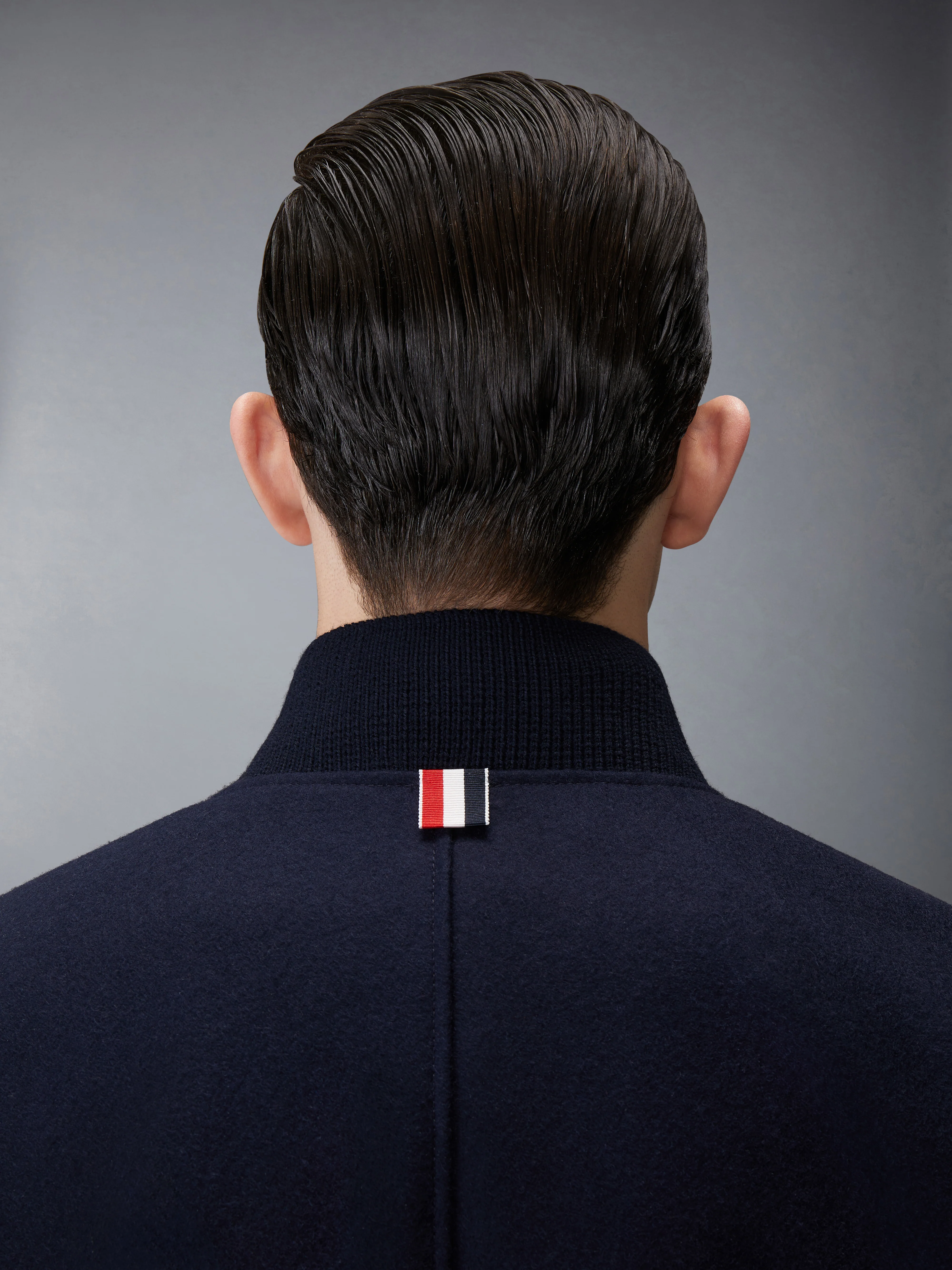MELTON WOOL 4-BAR OVERSIZED BLOUSON JACKET - Image 2