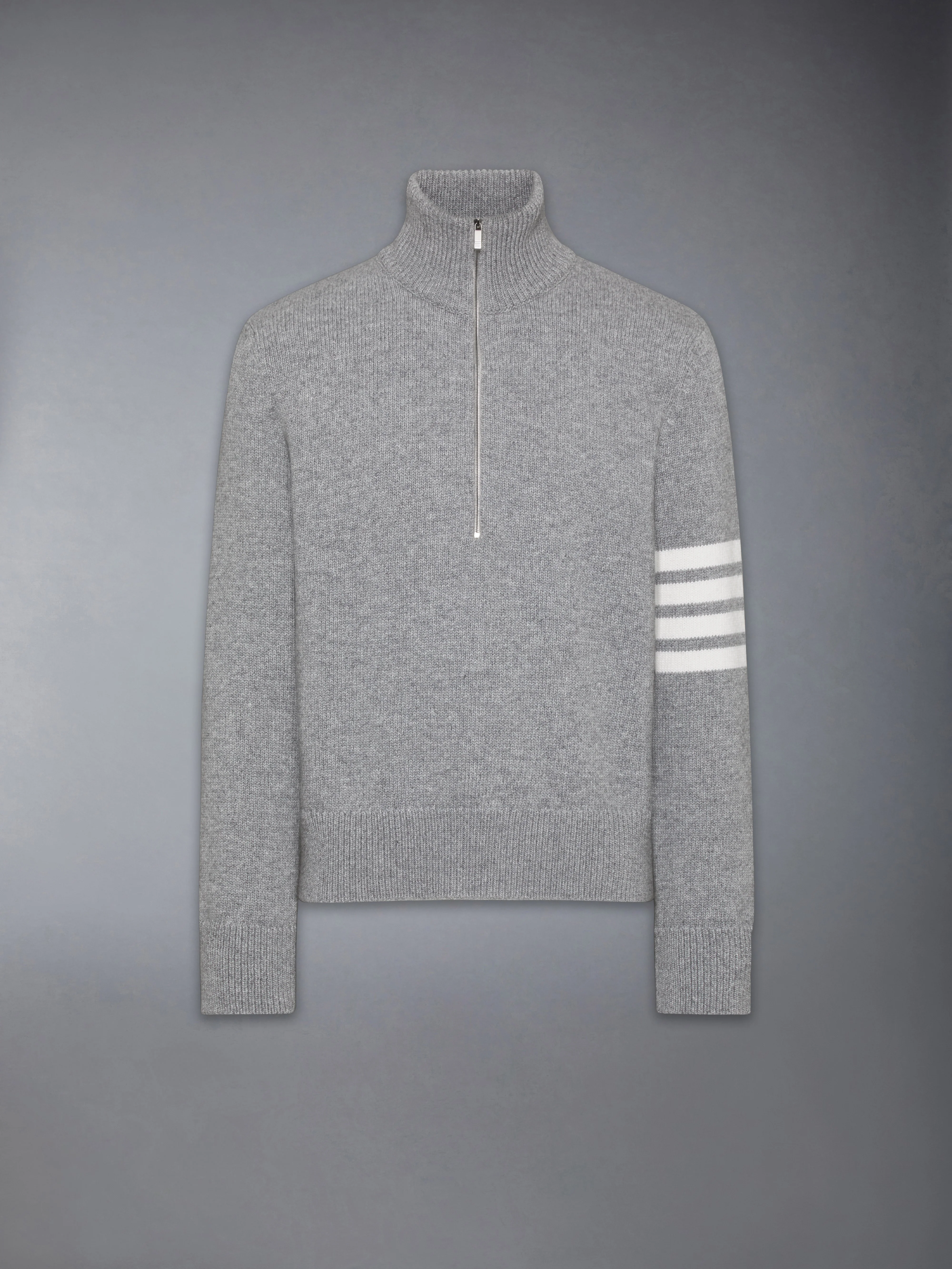 MERINO WOOL 4-BAR FUNNEL NECK PULLOVER - Image 7