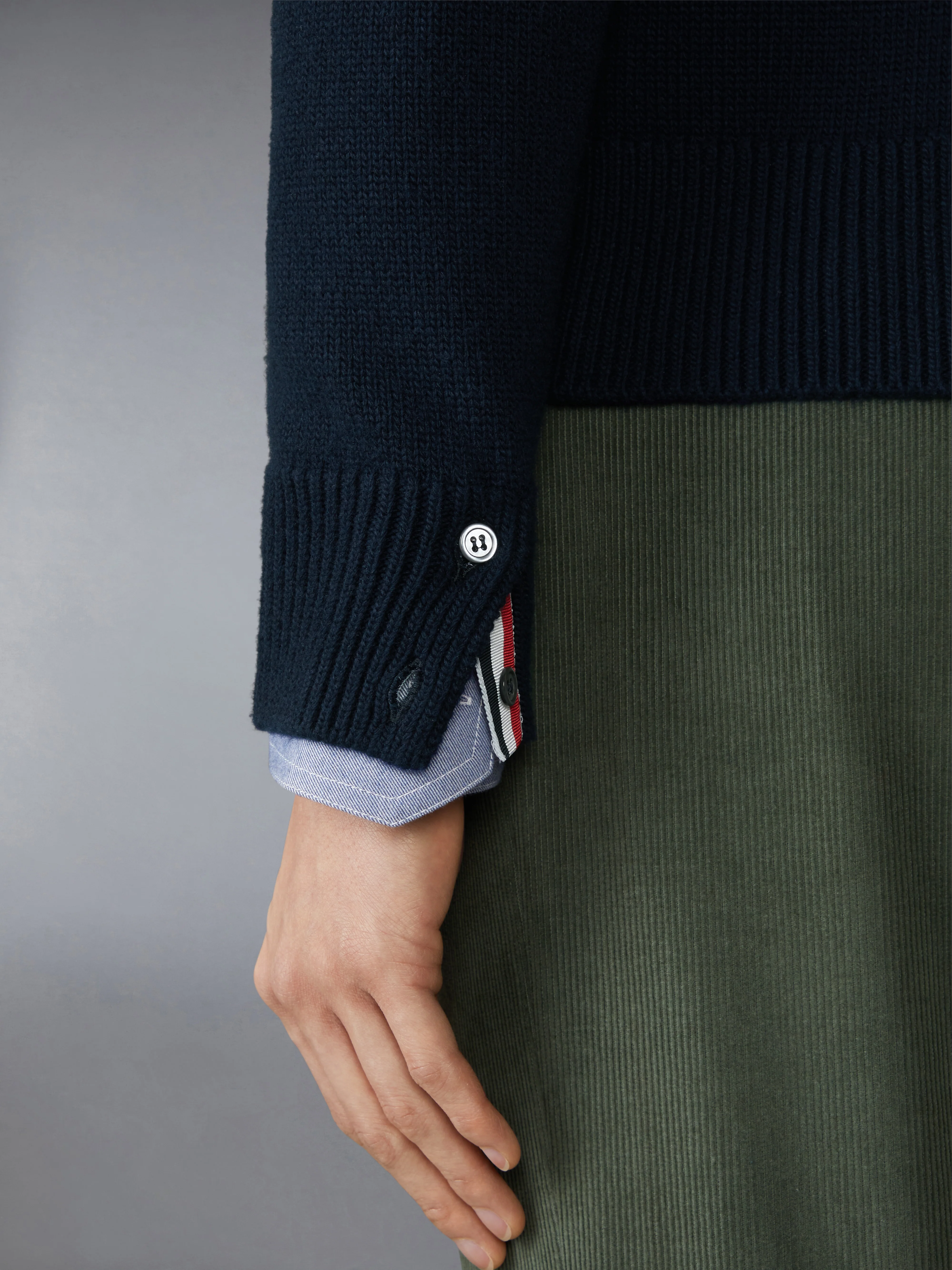 MERINO WOOL 4-BAR FUNNEL NECK PULLOVER - Image 4