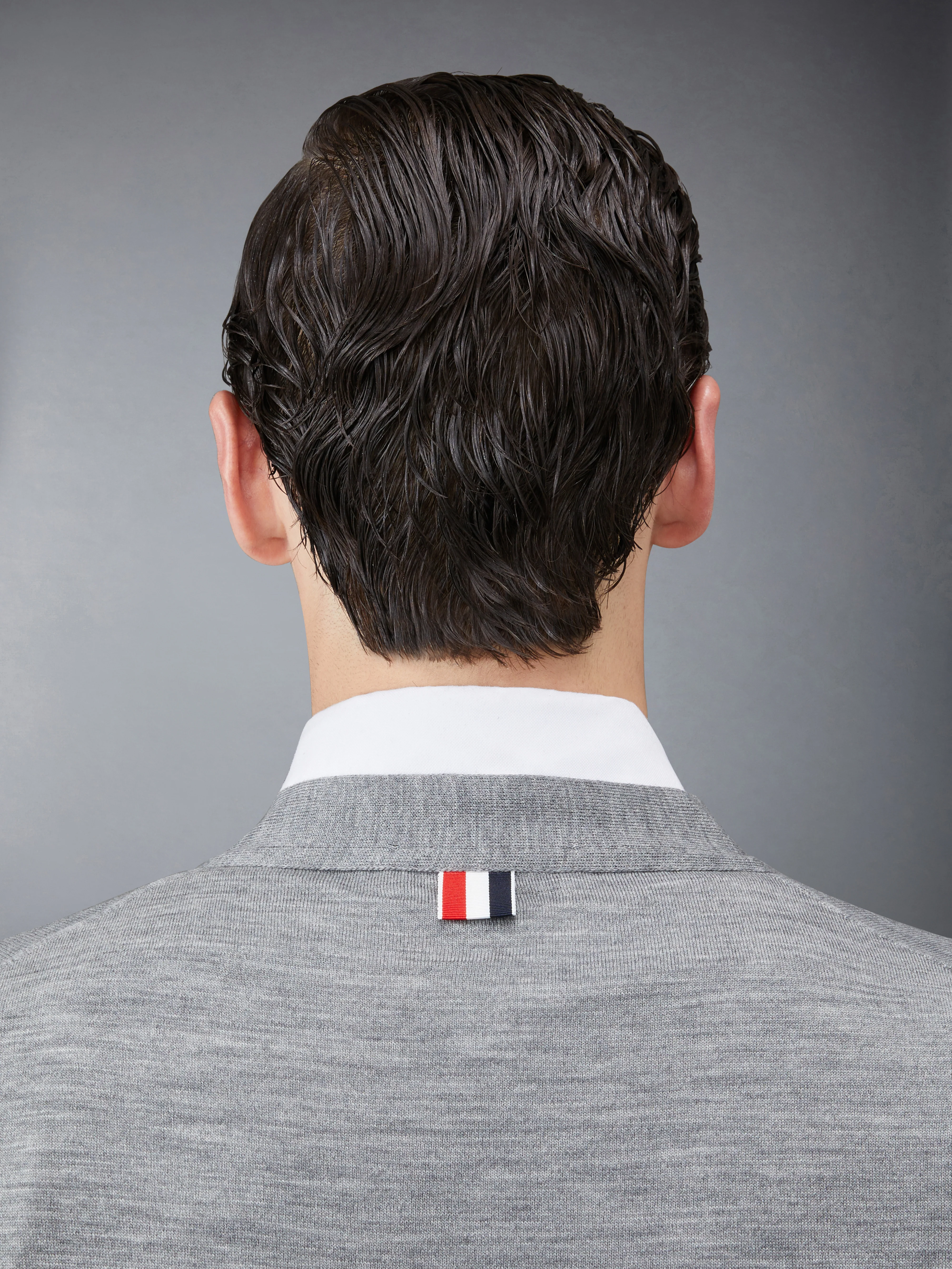 MERINO WOOL 4-BAR V-NECK CARDIGAN - Image 5