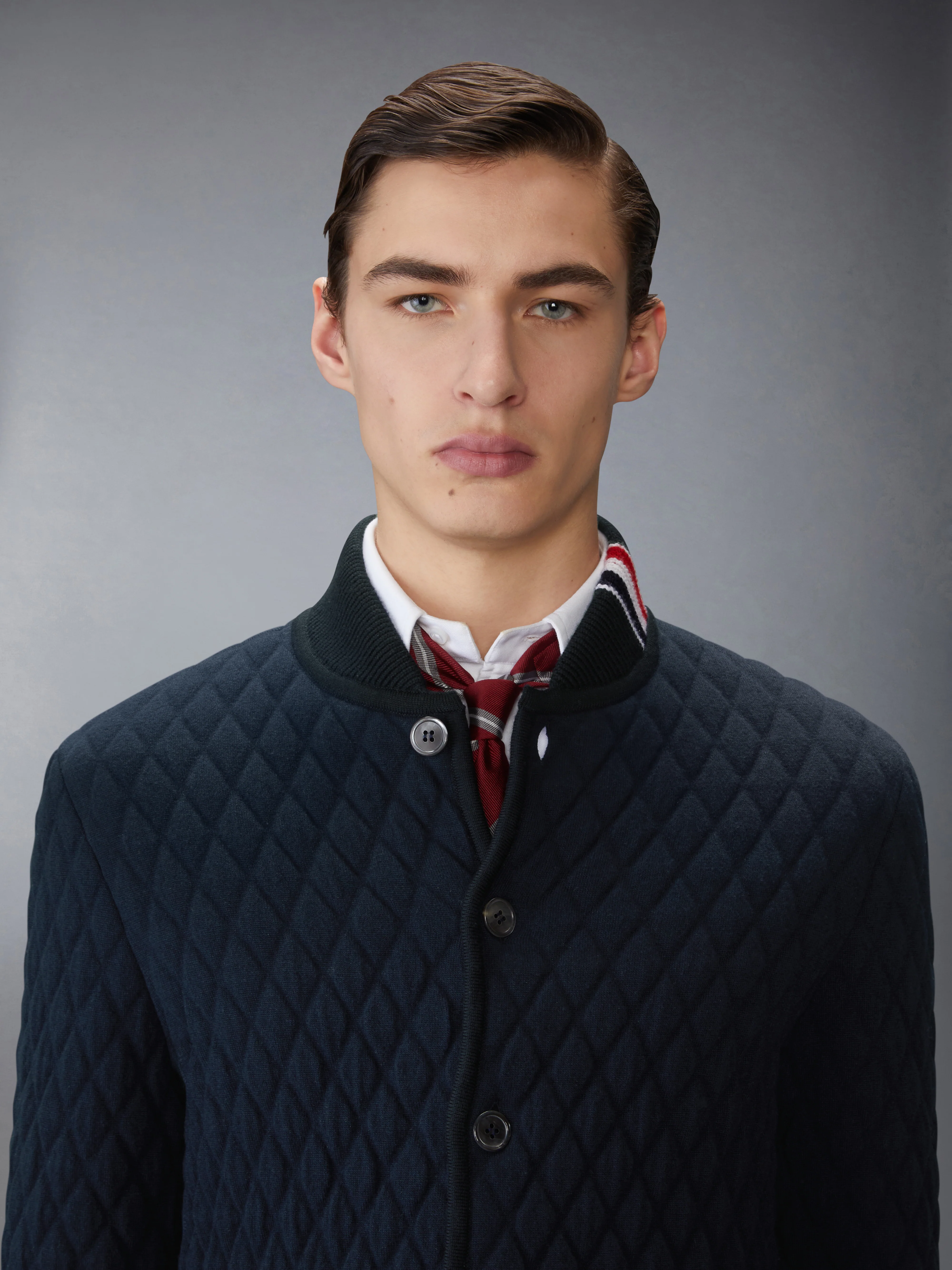 MERINO WOOL INTARSIA JACQUARD WORK JACKET - Image 5
