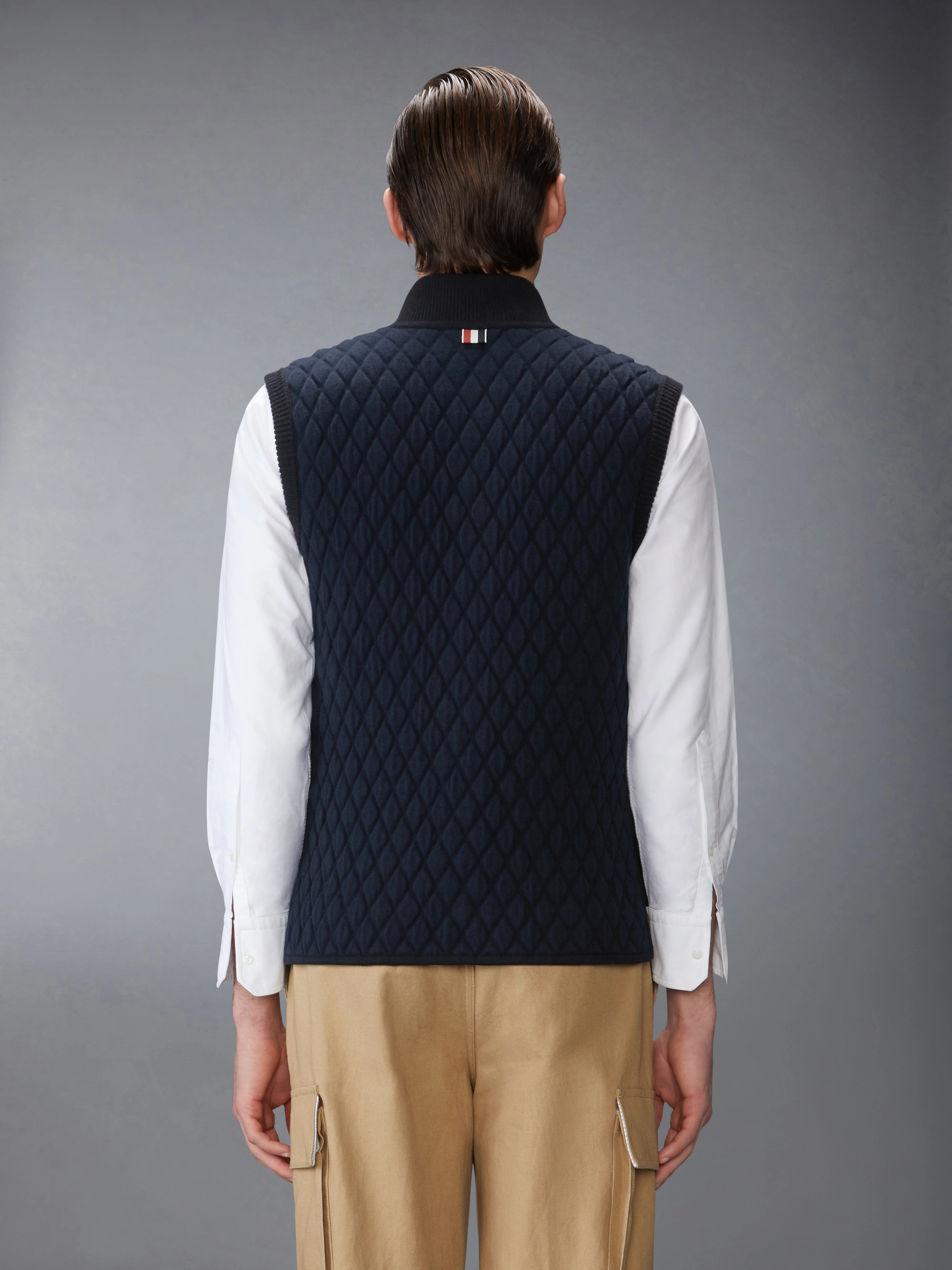 MERINO WOOL INTARSIA JACQUARD WORK VEST - Image 2