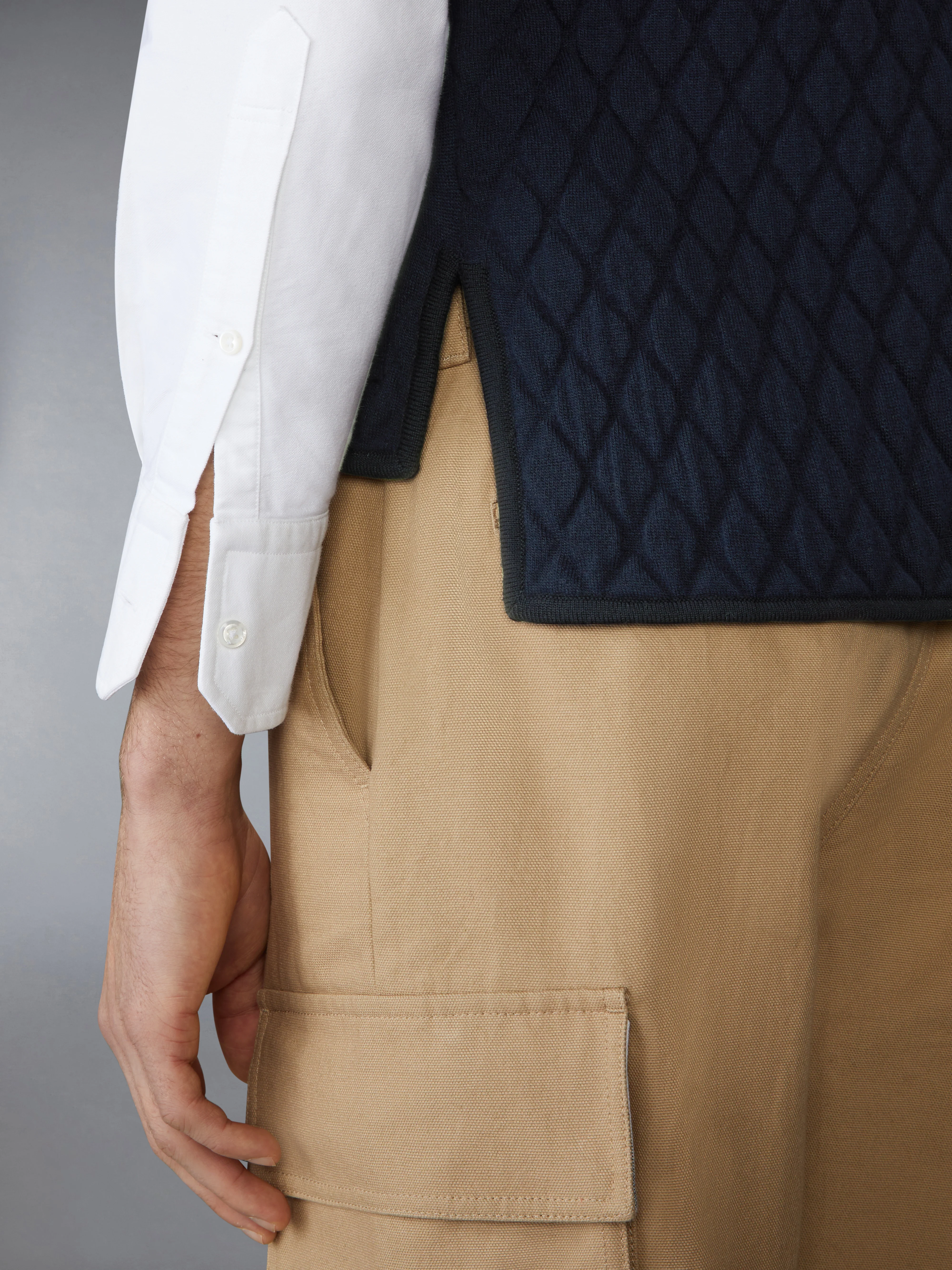 MERINO WOOL INTARSIA JACQUARD WORK VEST - Image 4