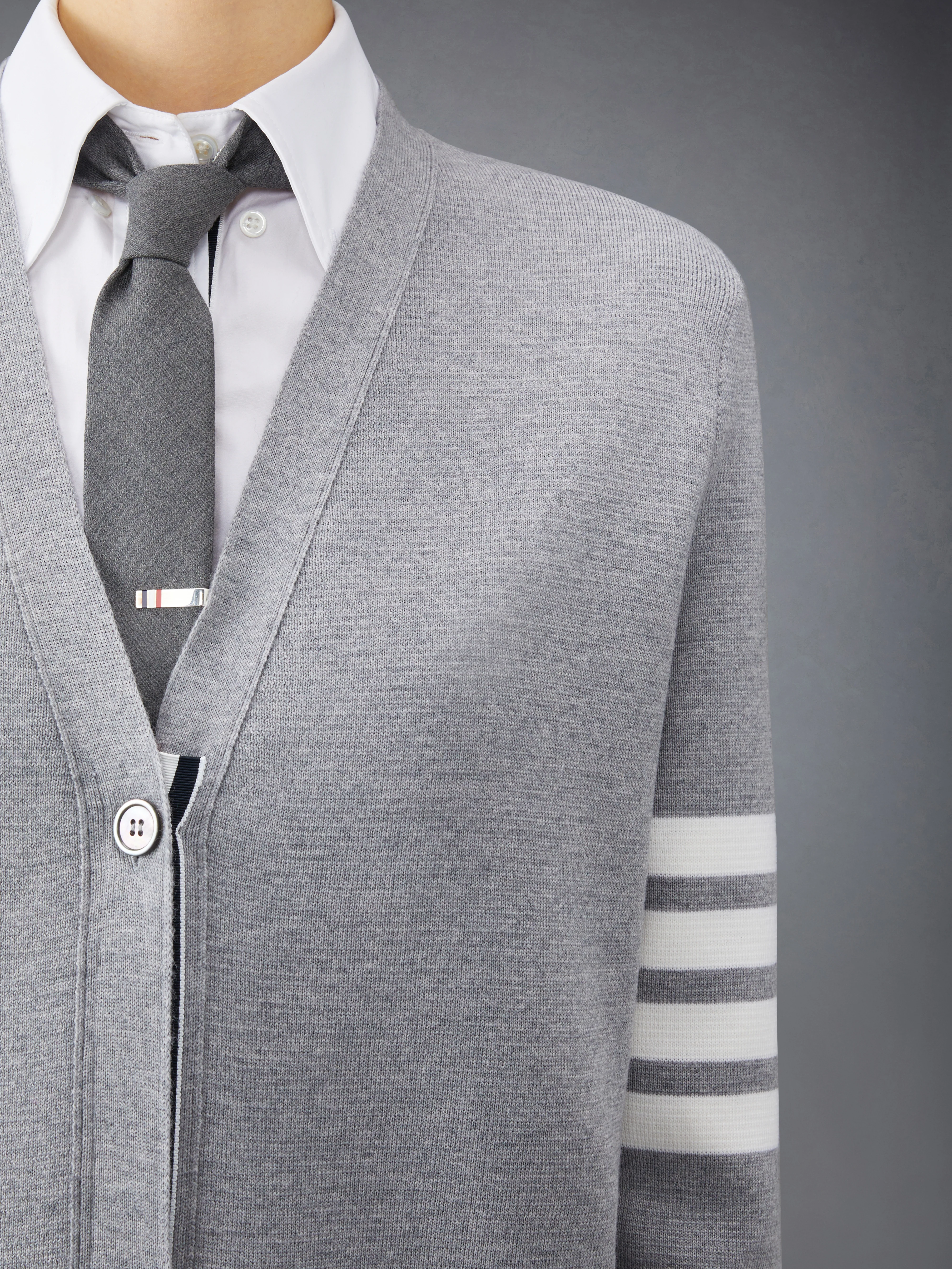 MERINO WOOL MILANO V-NECK LONG CARDIGAN - Image 6