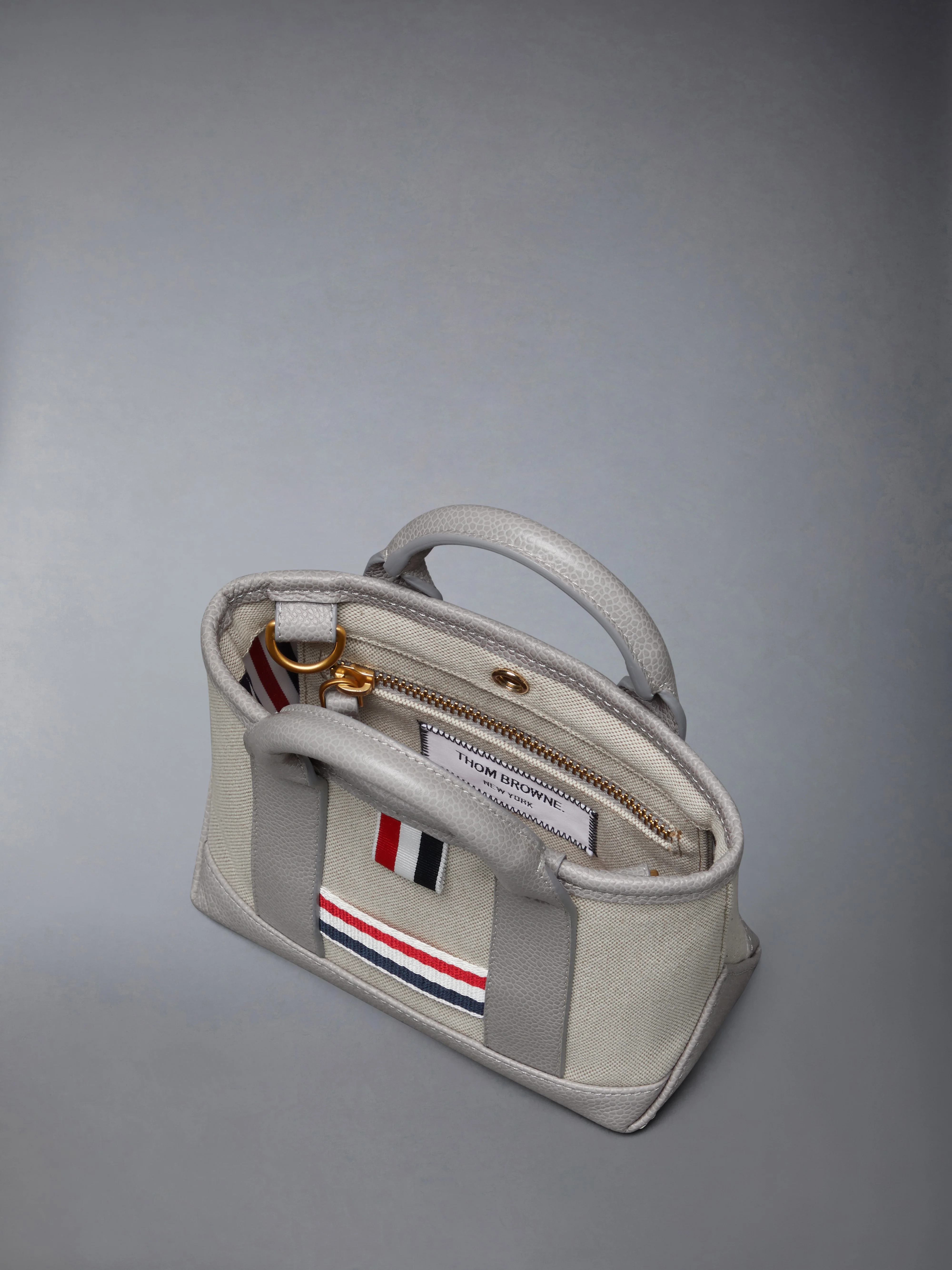 MICRO TOOL TOTE IN SALT AND PEPPER COTTON CANVAS - Image 5