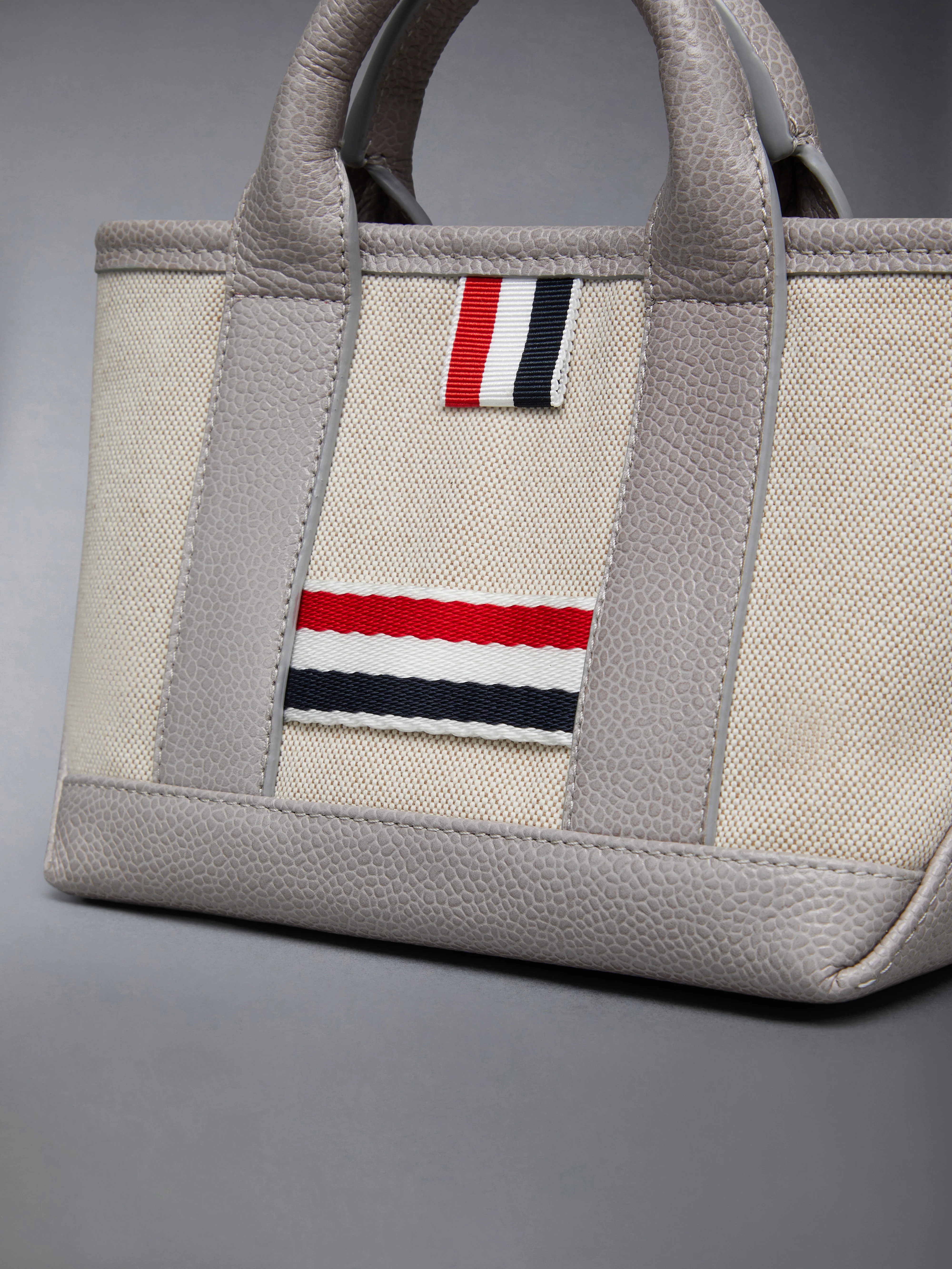 MICRO TOOL TOTE IN SALT AND PEPPER COTTON CANVAS - Image 6