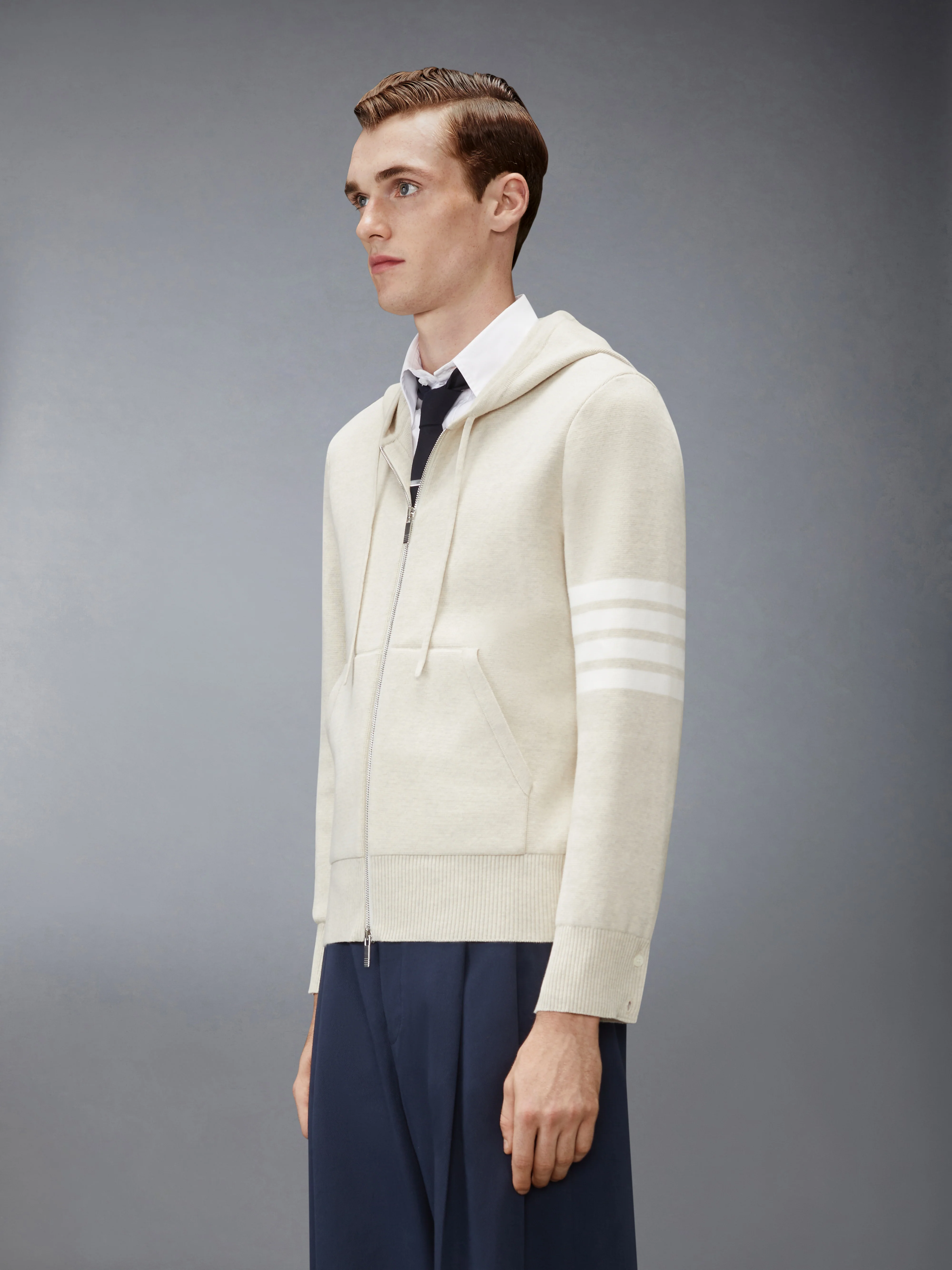 MILANO STITCH 4-BAR ZIP UP HOODIE - Image 2