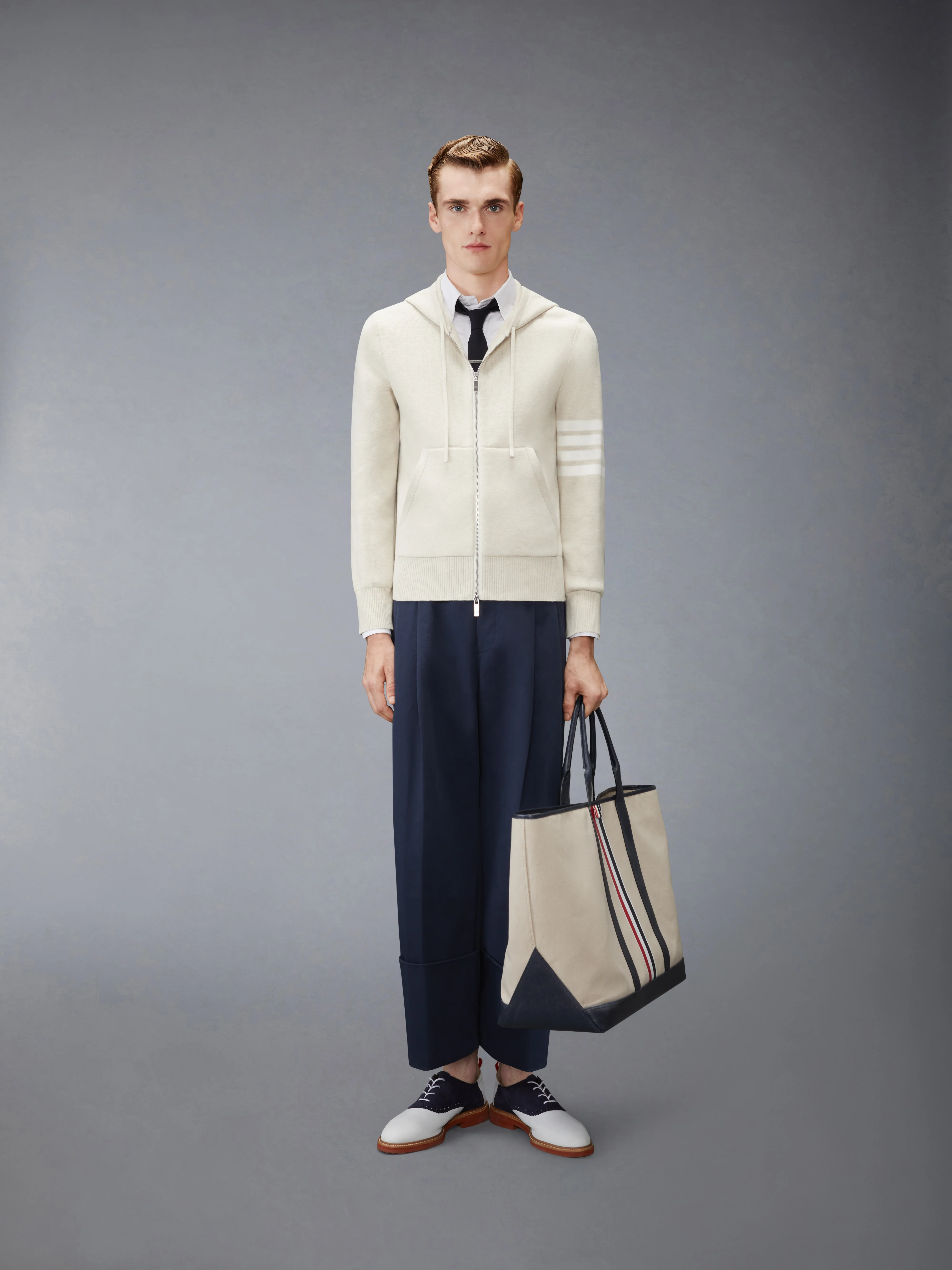 MILANO STITCH 4-BAR ZIP UP HOODIE - Image 4