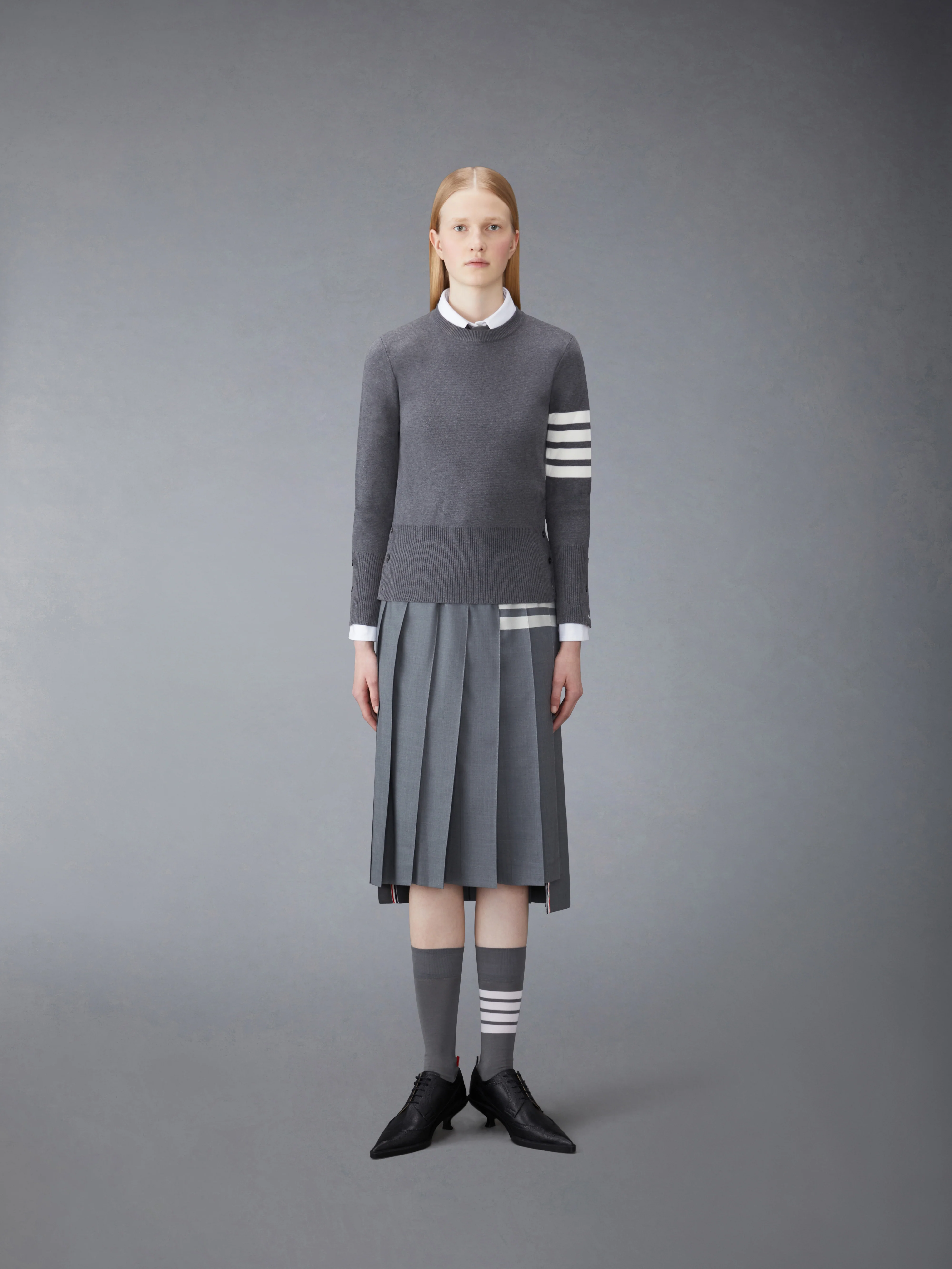 MILANO STITCH COTTON CREPE 4-BAR PULLOVER - Image 3