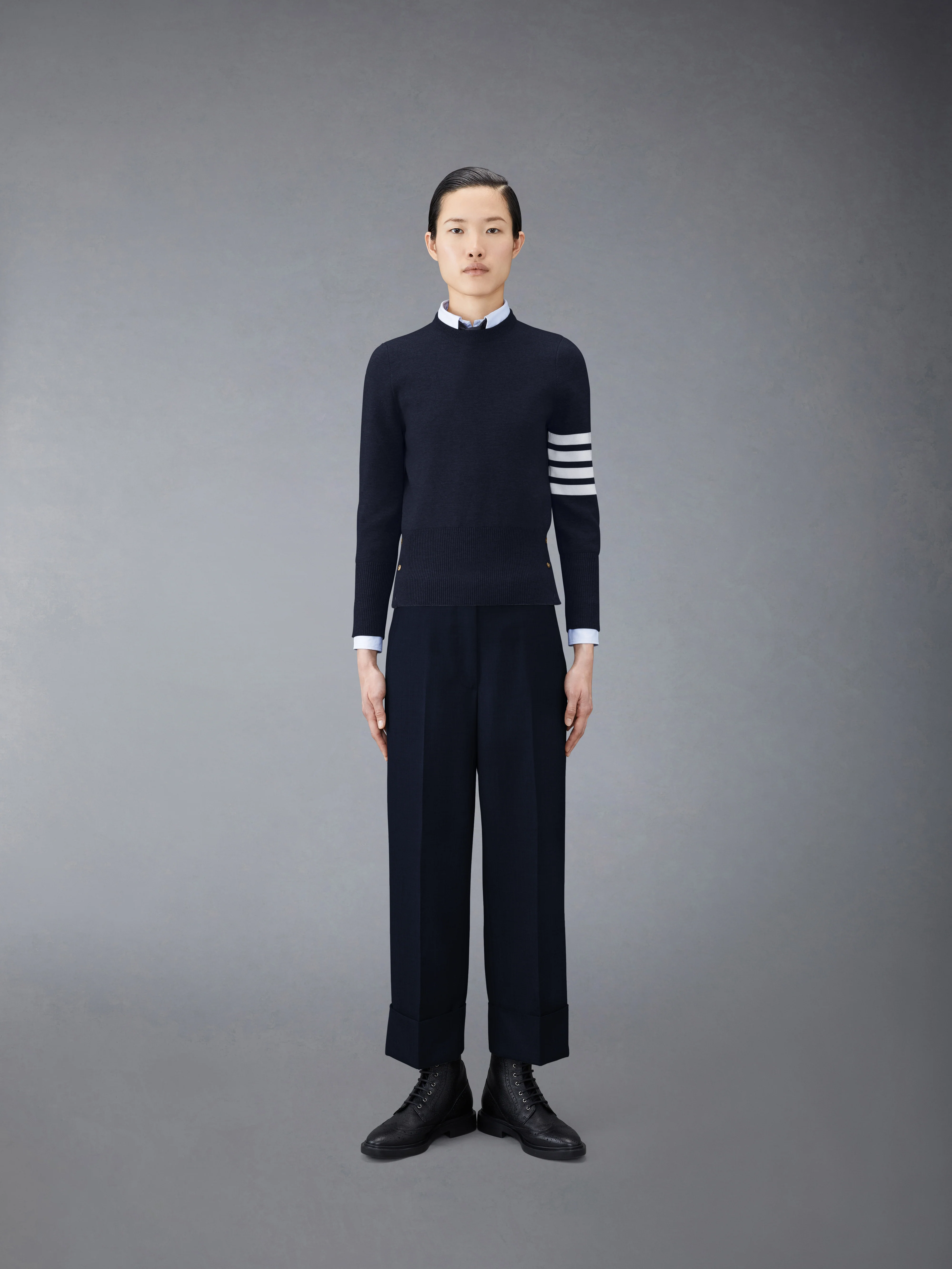 MILANO STITCH MERINO WOOL 4-BAR PULLOVER - Image 3