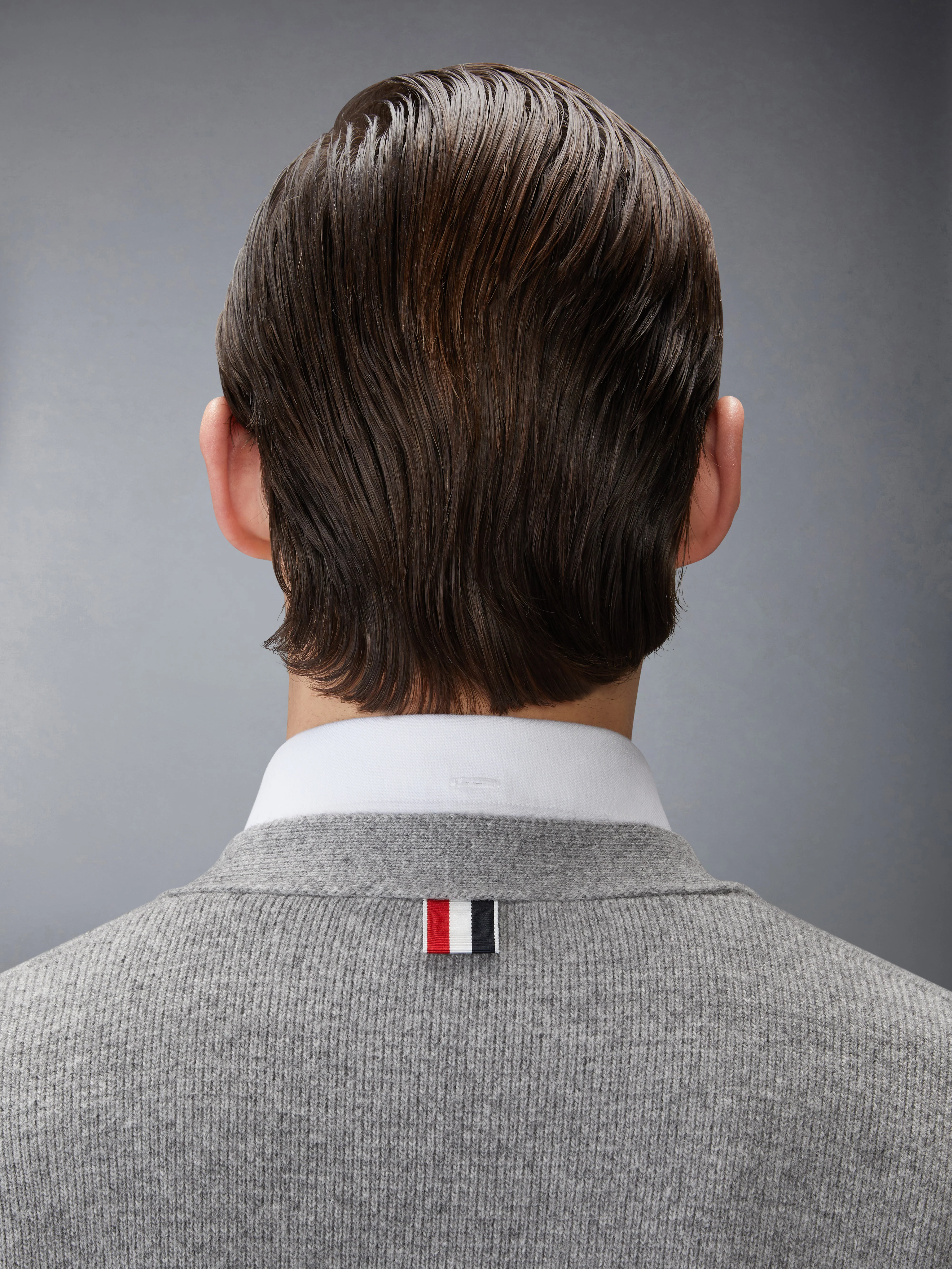 MILANO STITCH MERINO WOOL 4-BAR V NECK CARDIGAN - Image 5